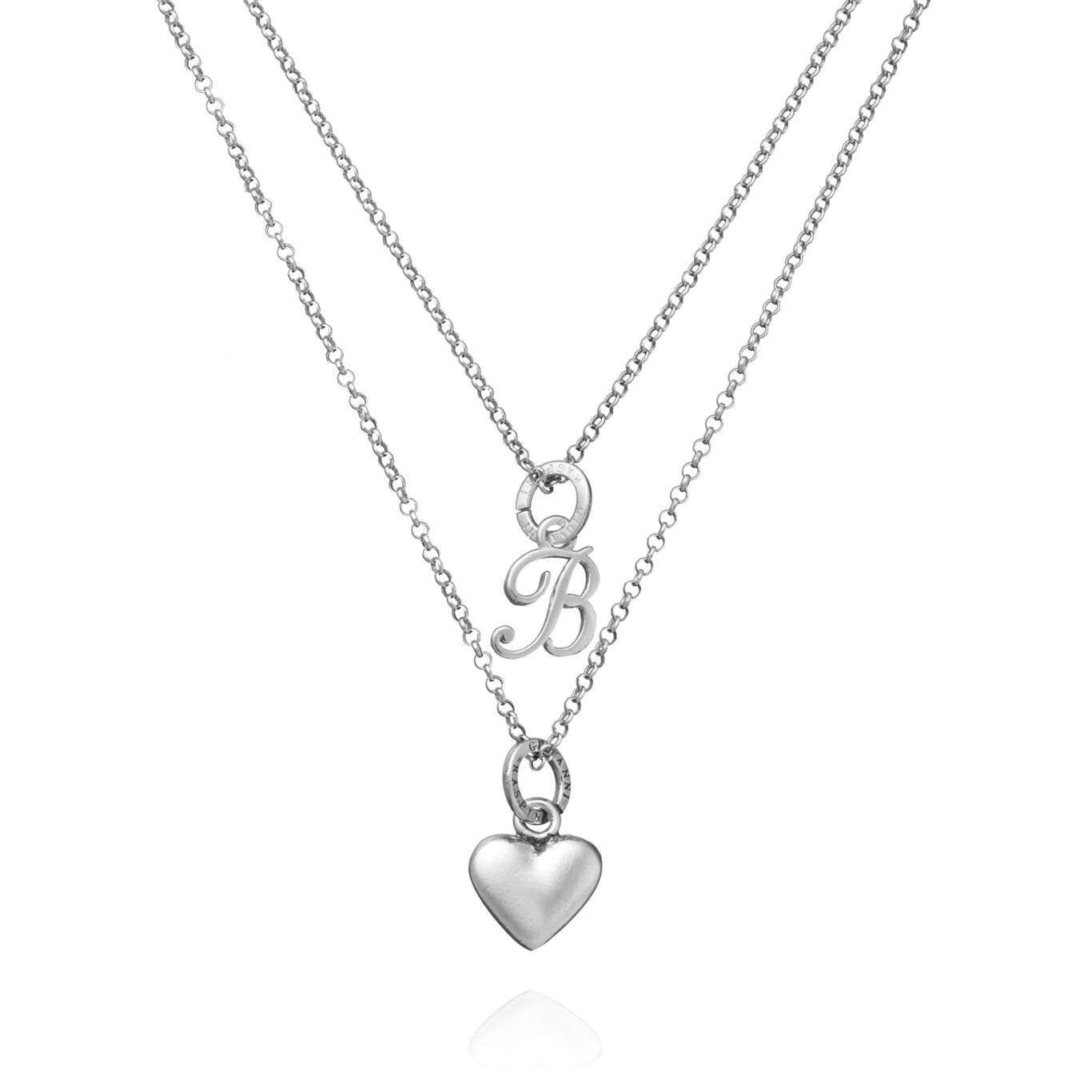Collana Cuore e Lettera B, Collana in Argento 925_image number 0_Giovanni Raspini