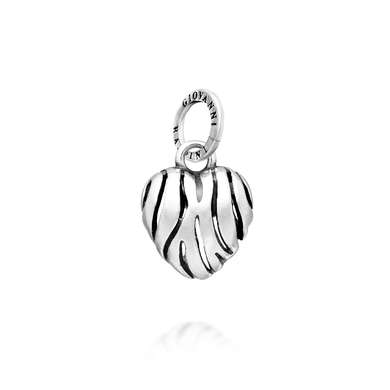 Zebra Heart Charm