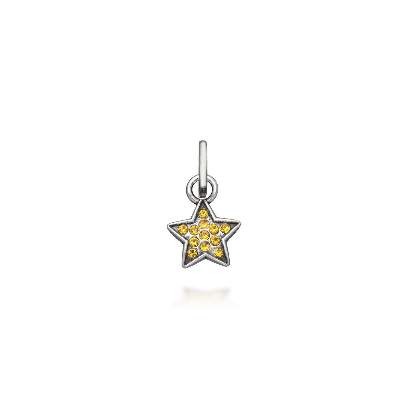 Mini Charm Stern Crystal Gelb