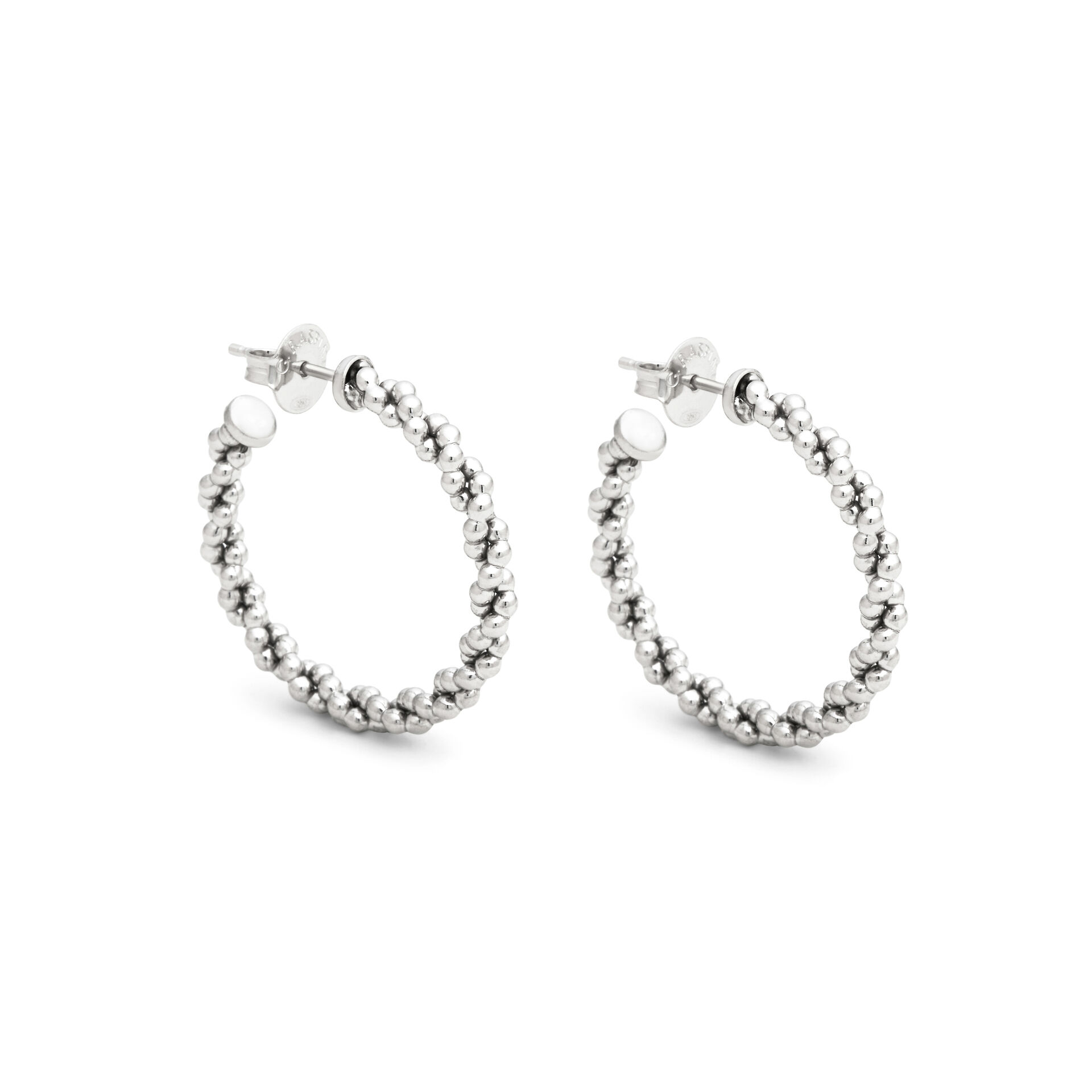 Wheat Chain Medium Hoop Earrings image number 0