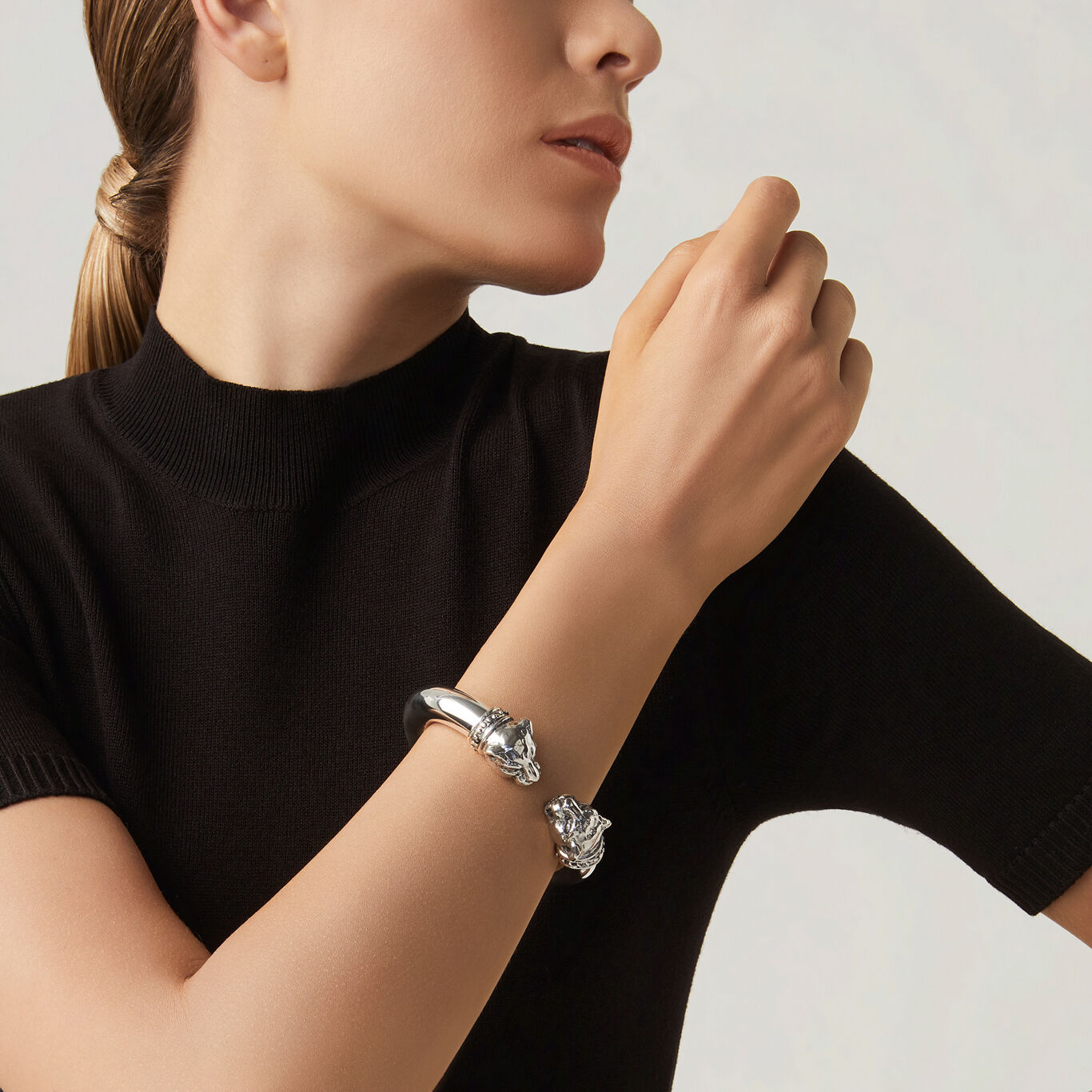 Bracelet t&ecirc;tes de l&eacute;opard