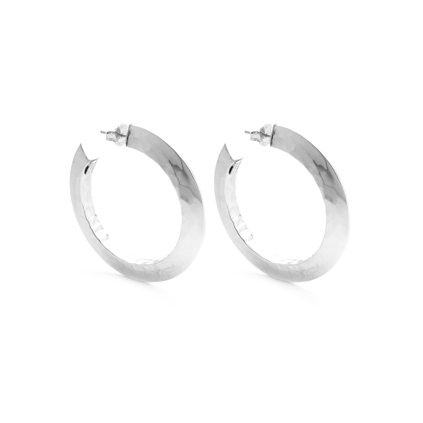 Blade Big Earrings, Hoop Earrings in Sterling Silver_image number 0_Giovanni Raspini