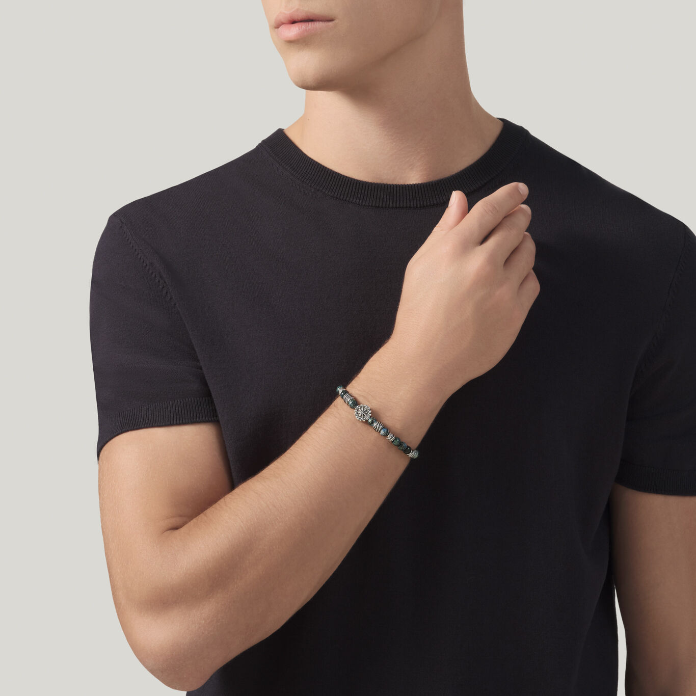 Armband Windrose Gr&uuml;ner Jaspis