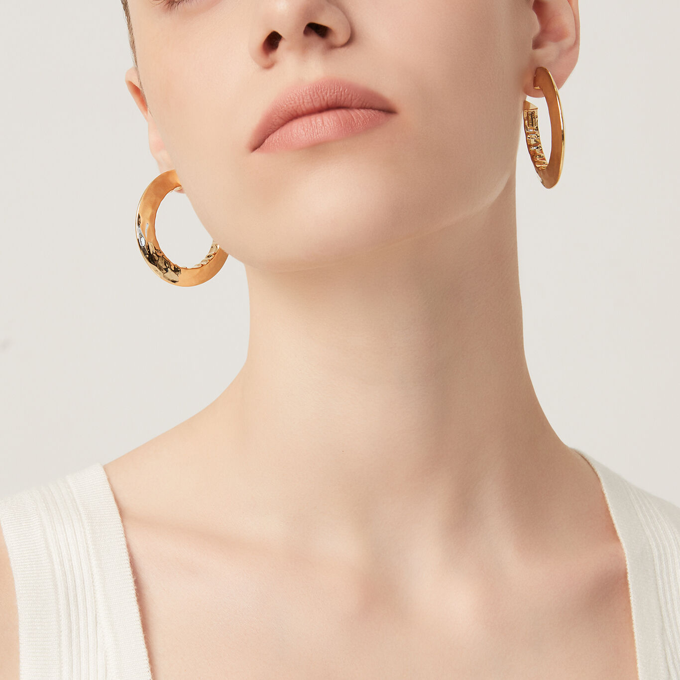 Blade Earrings, Hoop Earrings in gold-plated Sterling Silver_image number 1_Giovanni Raspini