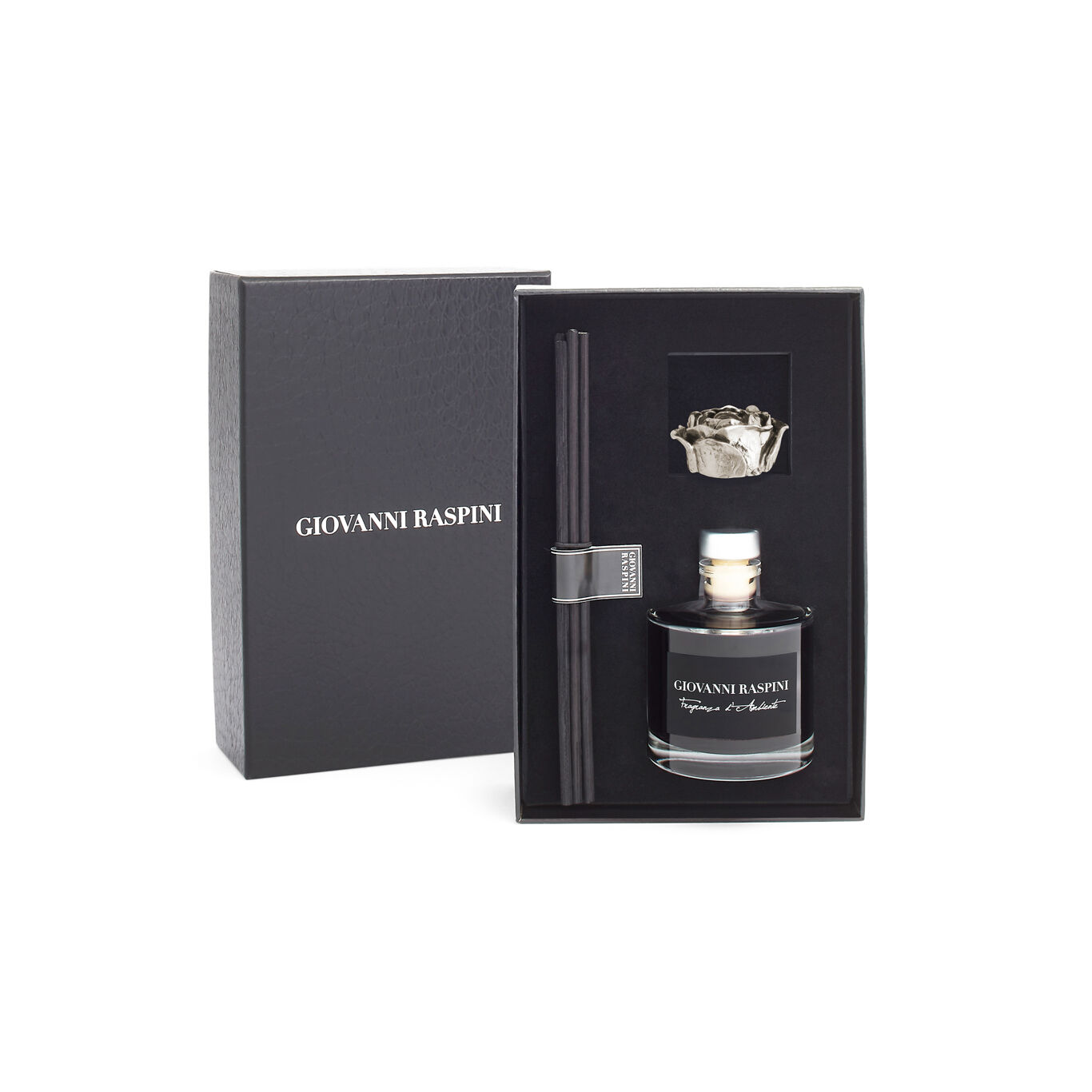 Rose Diffuser, Room fragrance Nero Divino with bronzobianco decoration_image number 3_Giovanni Raspini