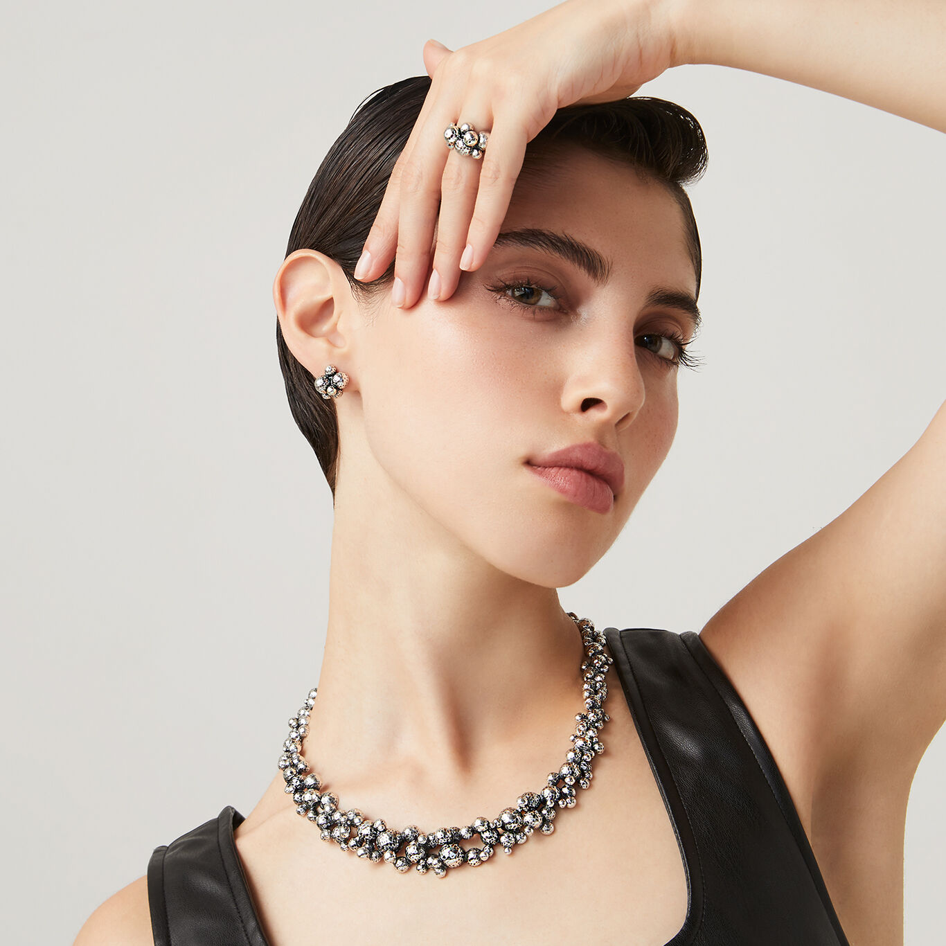 Bubbles Necklace, Necklace in Sterling Silver_image number 2_Giovanni Raspini