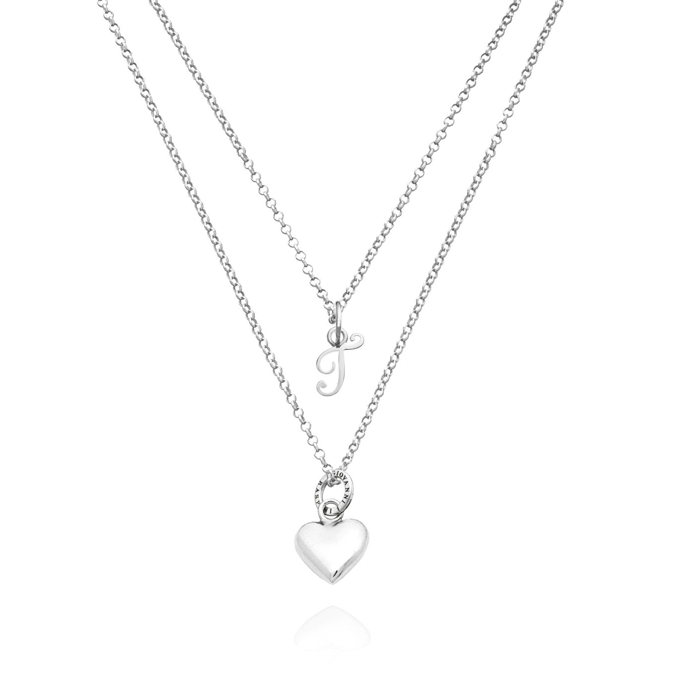 Heart and Letter Necklace T