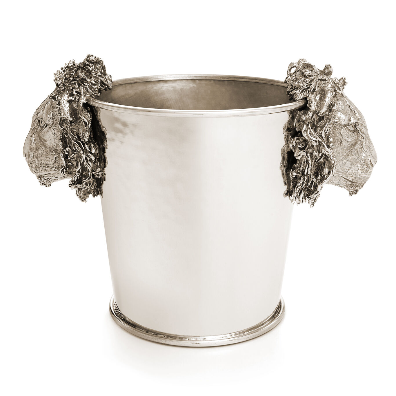 Lion Heads Champagne Bucket, Champagne Bucket in bronzobianco_image number 2_Giovanni Raspini