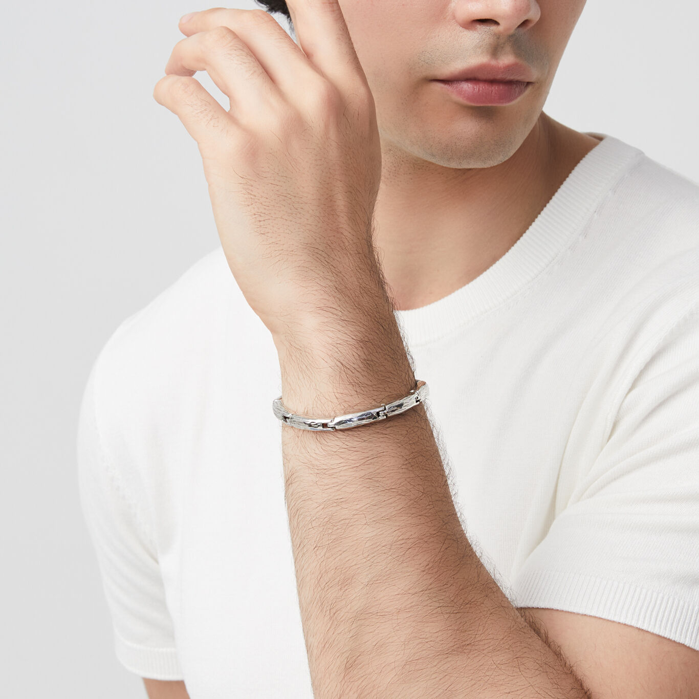 Smooth Articulated Bracelet, Bracelet in Sterling Silver_image number 1_Giovanni Raspini