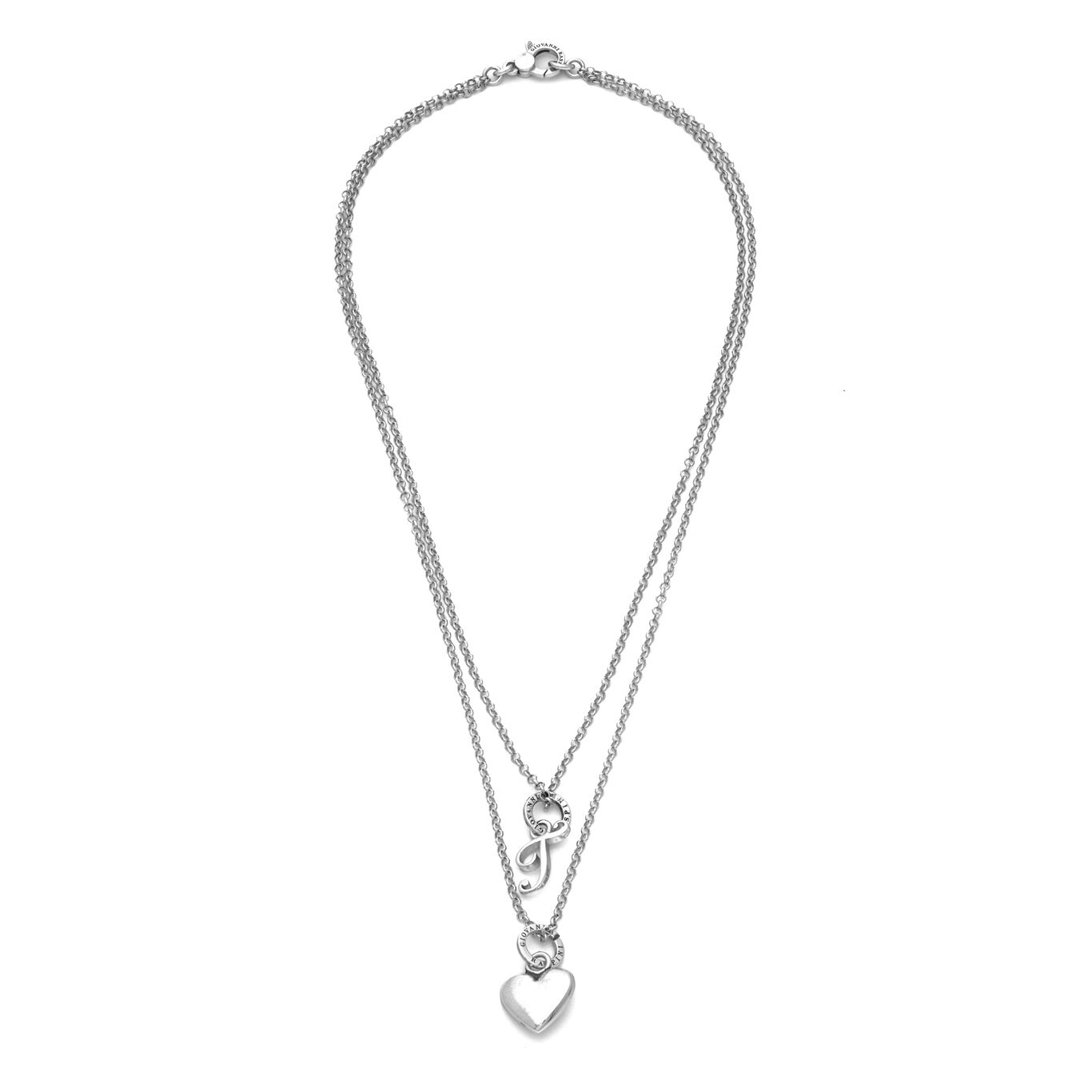 Heart and Letter Necklace T