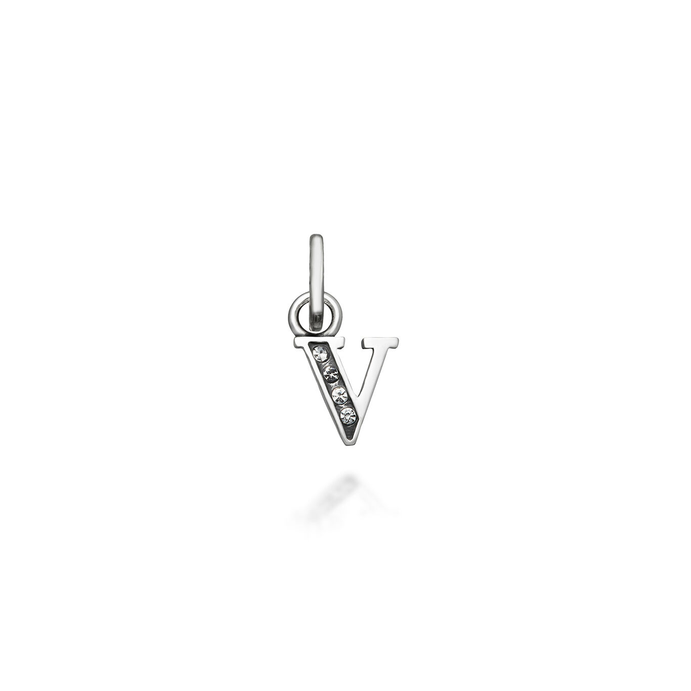 Mini Charm &bdquo;V&ldquo; Crystal