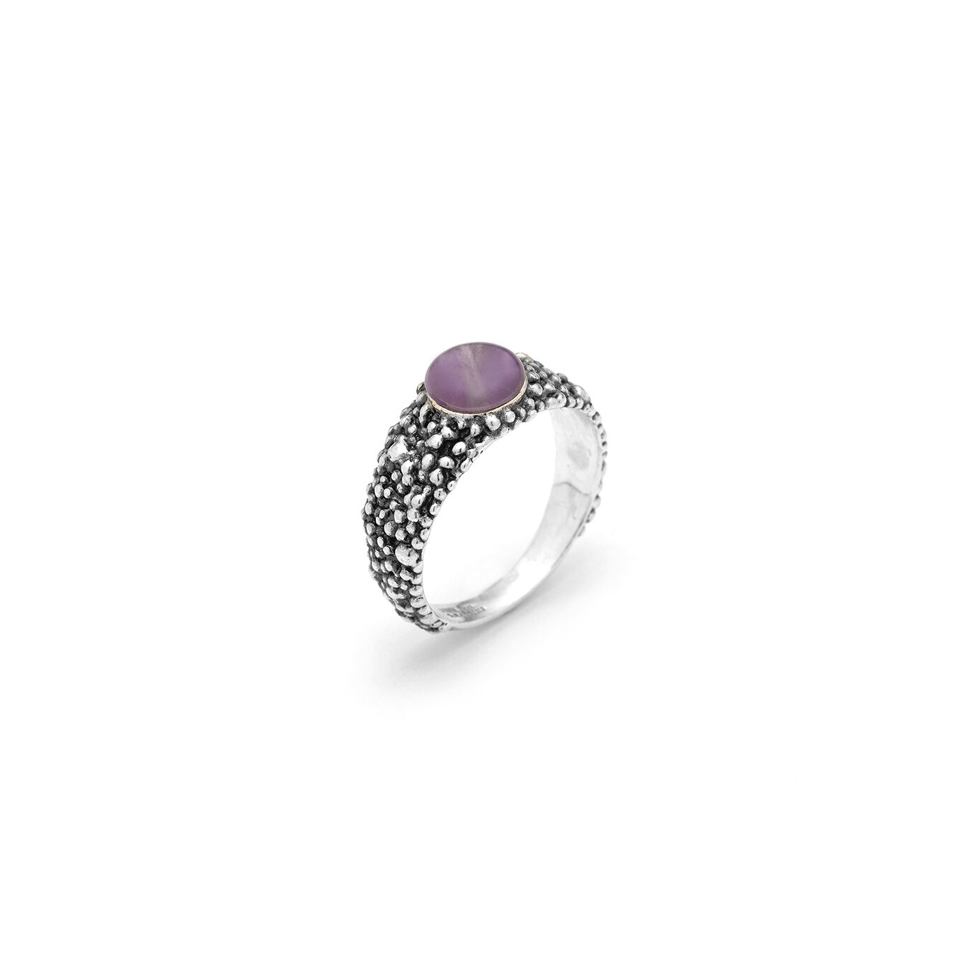 Anello Perlage Ametista