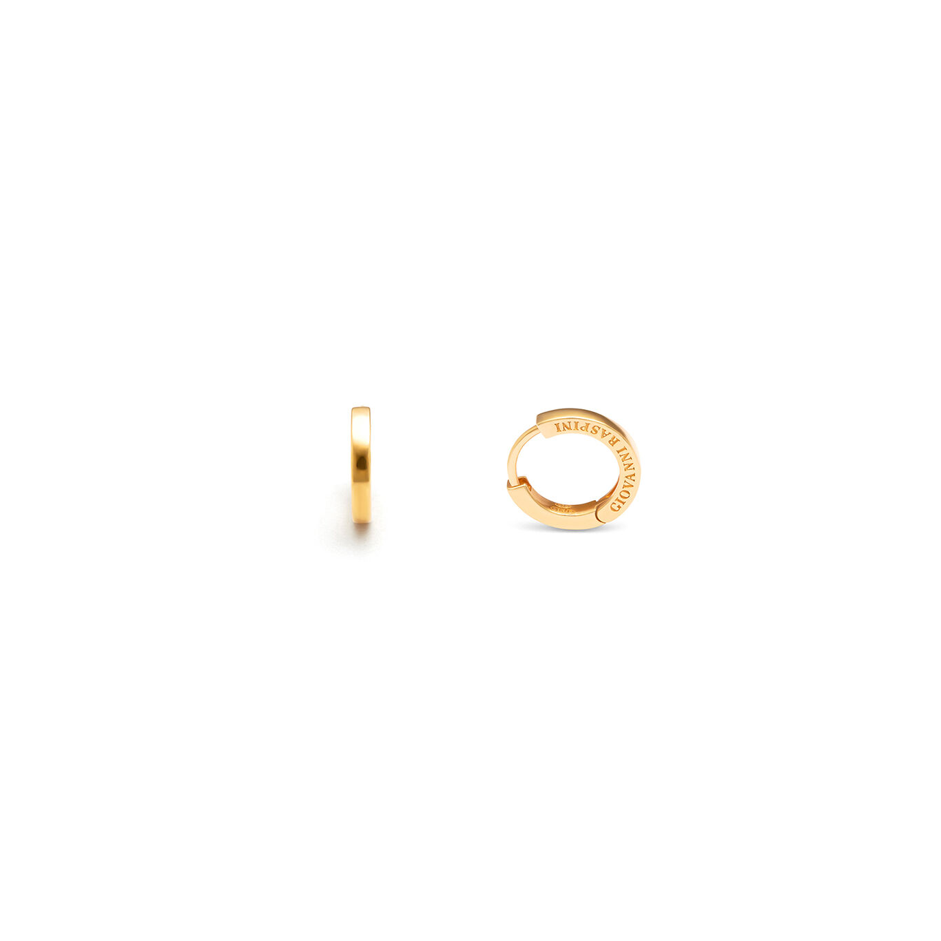 Huggie Small Earrings, Hoop Earrings in gold-plated Sterling Silver_image number 2_Giovanni Raspini