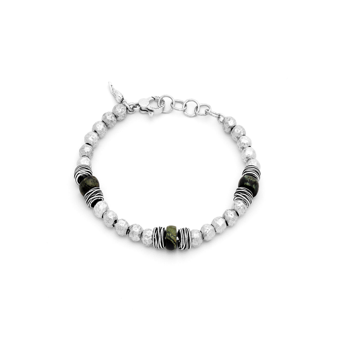Bracciale sfere argento con cuore