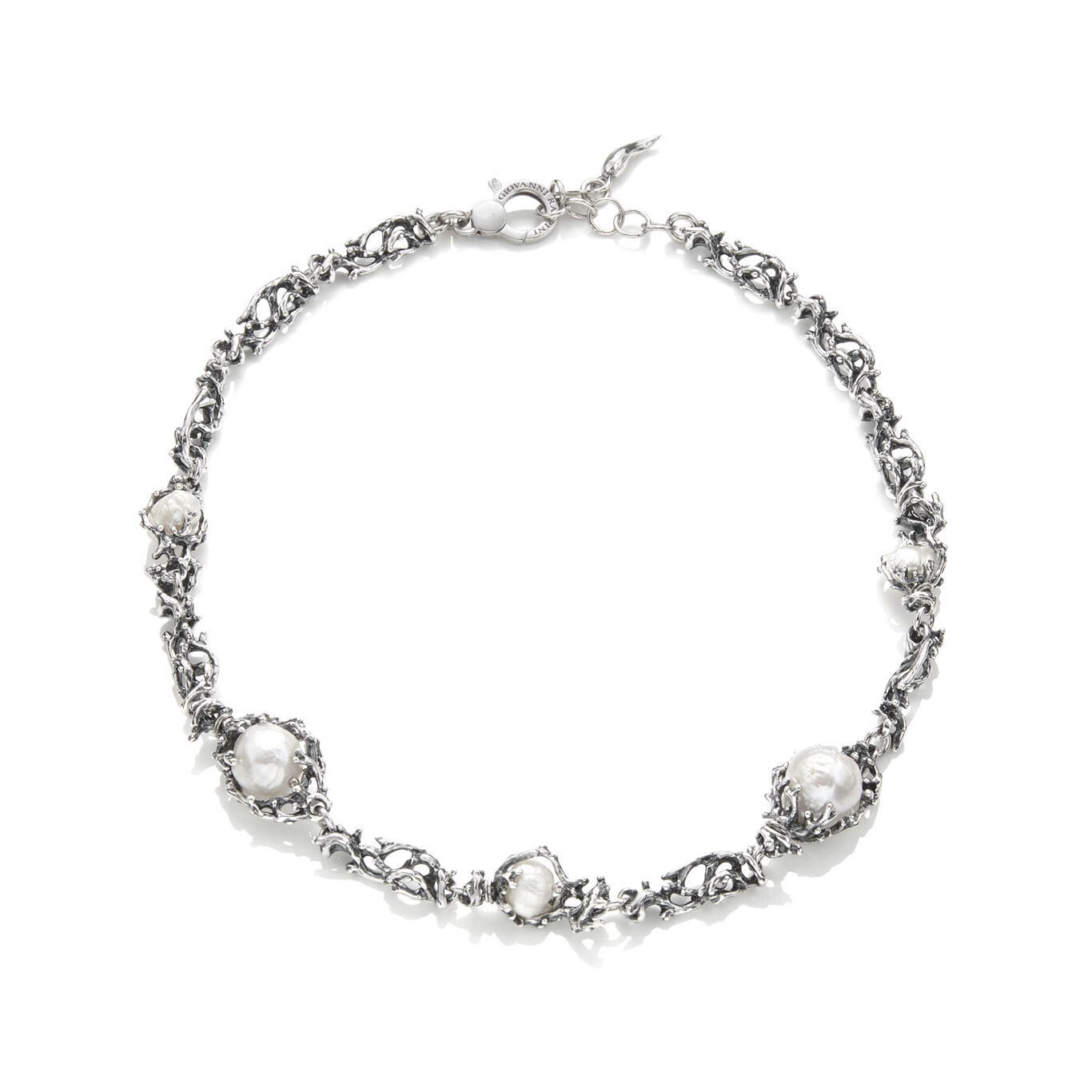 Southern Sea Necklace, Necklace in Sterling Silver and natural pearls_image number 0_Giovanni Raspini