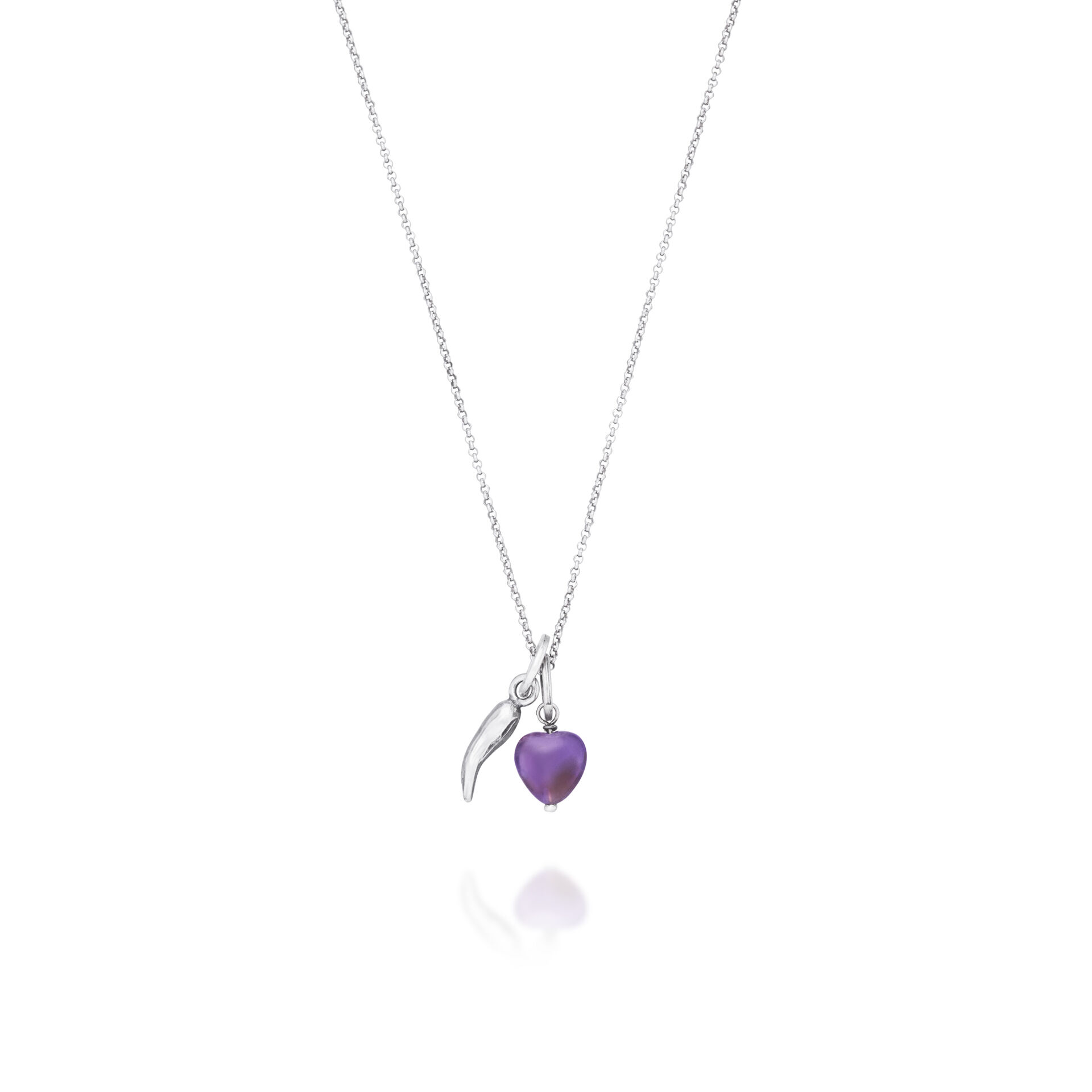 Amethyst Heart Necklace image number 0