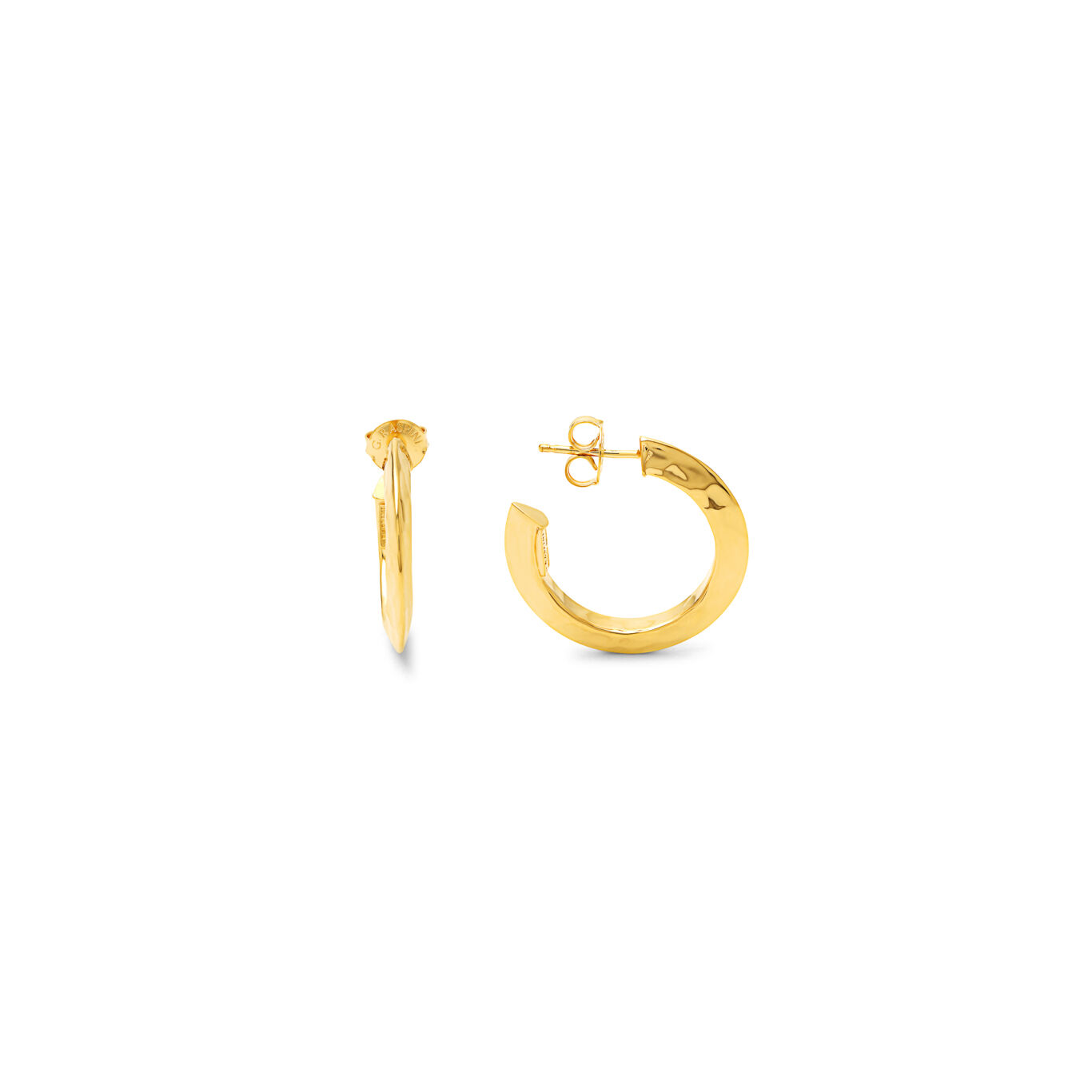 Blade Light Small Earrings, Hoop Earrings in 18k Gold Plated Sterling Silver_image number 2_Giovanni Raspini
