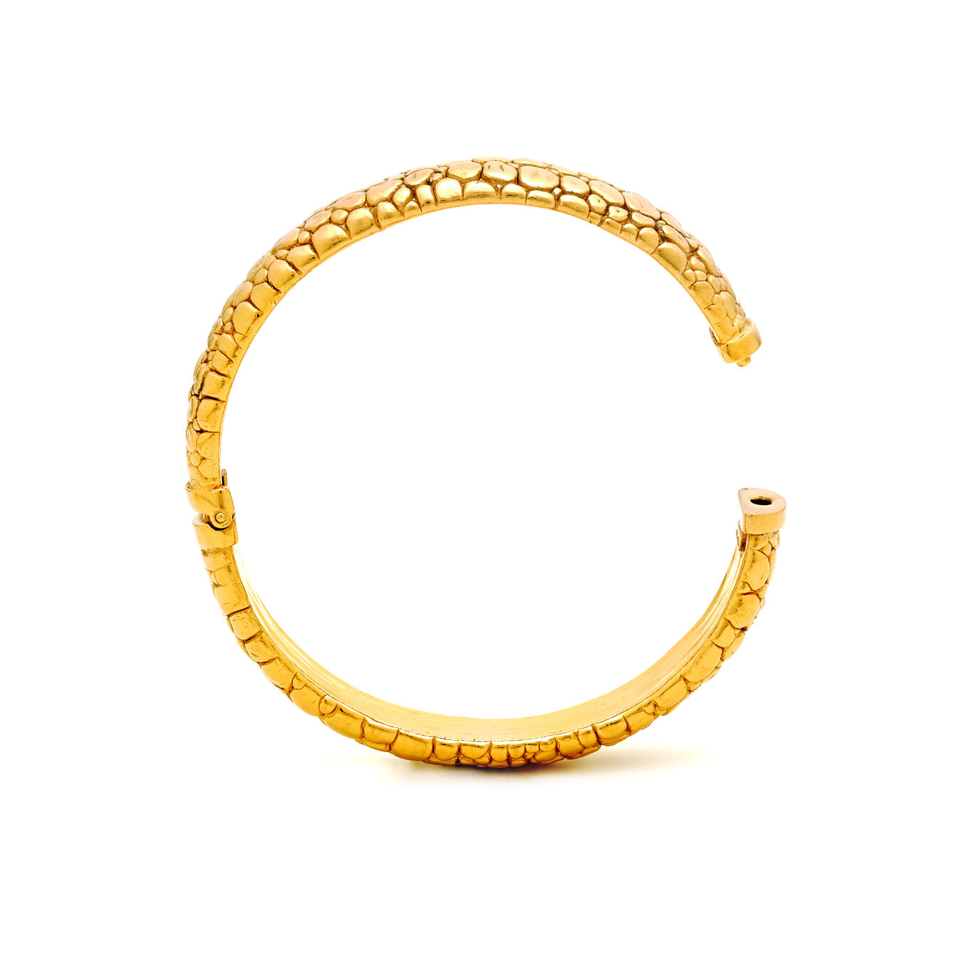 Croco Bangle, Bangle in gold-plated Sterling Silver_image number 3_Giovanni Raspini