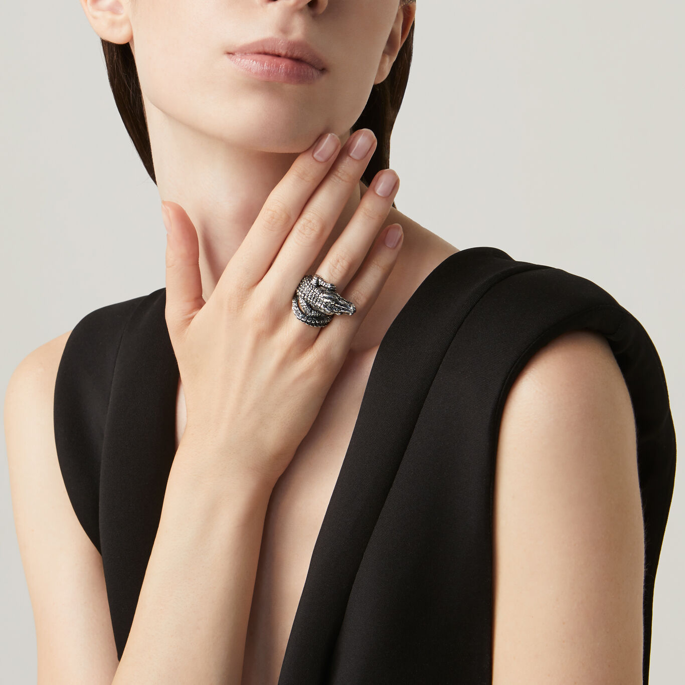 Bague Crocodile, grand mod&egrave;le