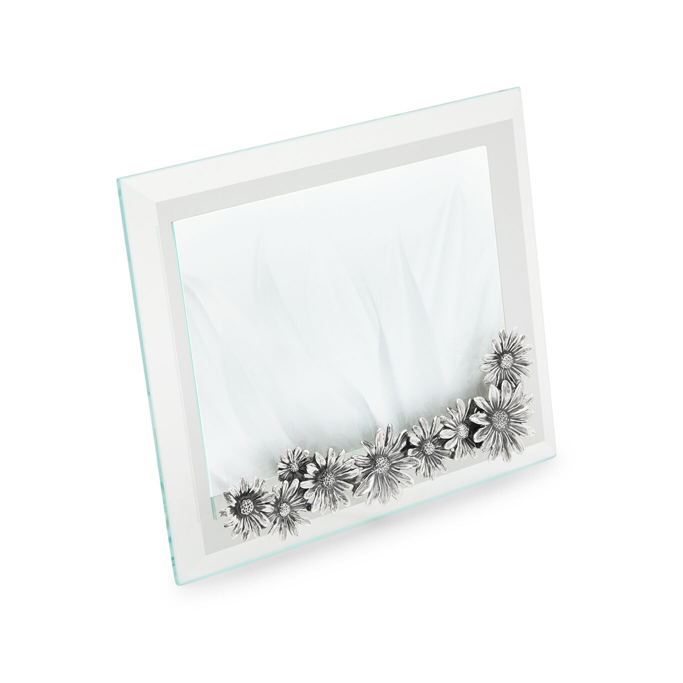 Daisies Medium Horizontal Light Frame, Bevelled glass and silver frame_image number 1_Giovanni Raspini