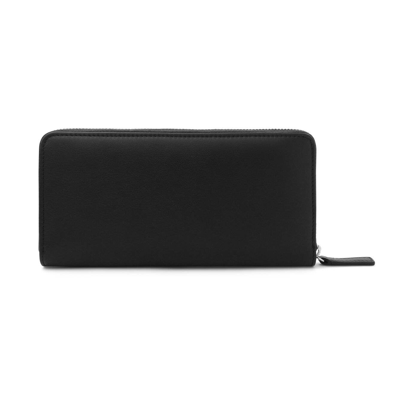 Large Smooth Leather Wallet with zip closure, Leather wallet with iconic sterling silver decoration_image number 2_Giovanni Raspini