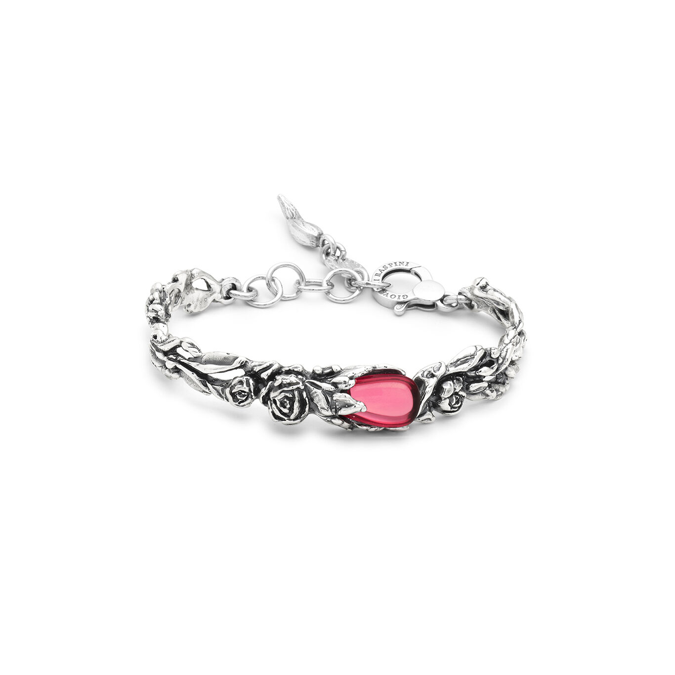 Bracelet Goutte Pivoines, Bracelet en argent massif et cristal rose_image number 0_Giovanni Raspini