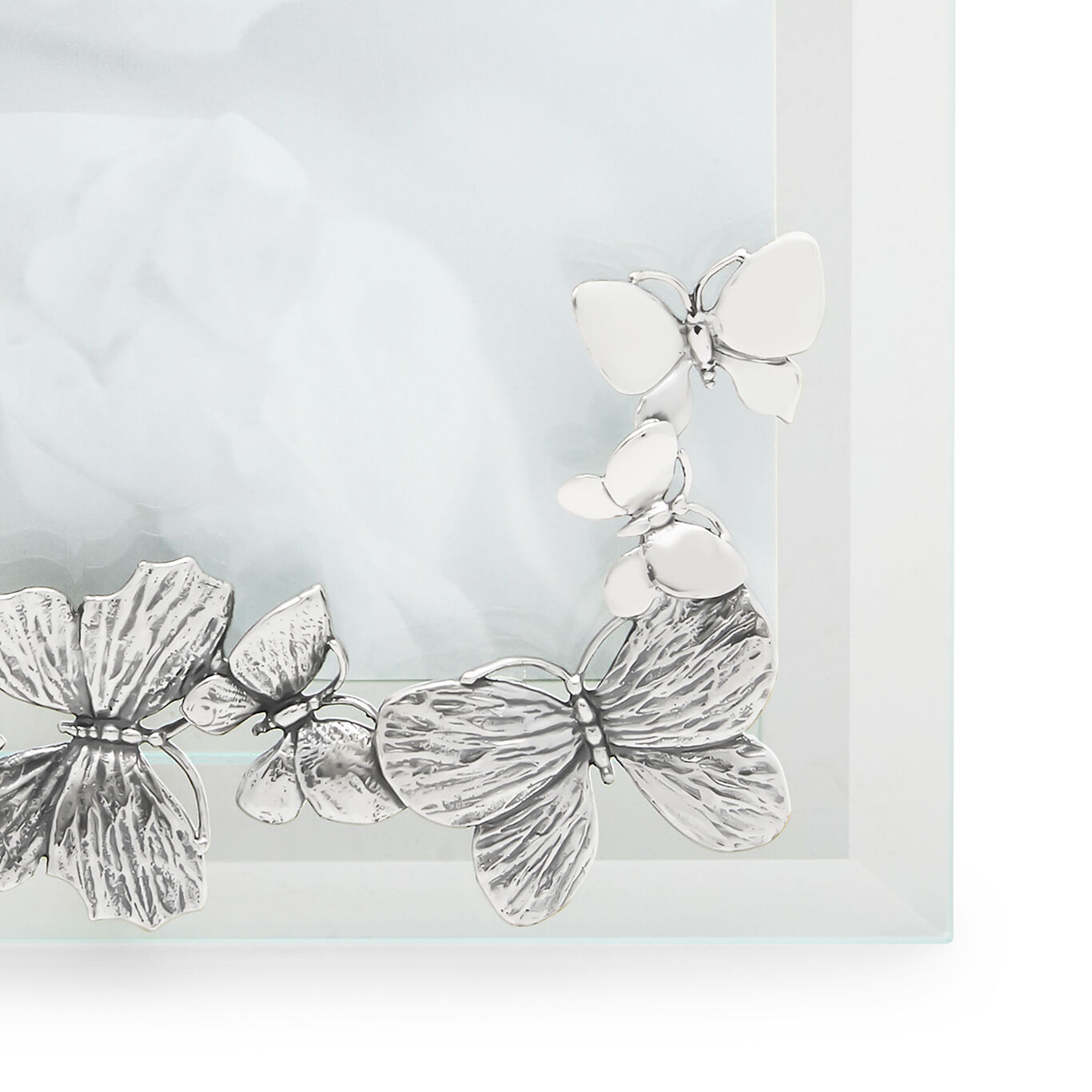 Butterflies Light Frame, Bevelled glass and silver frame_image number 3_Giovanni Raspini