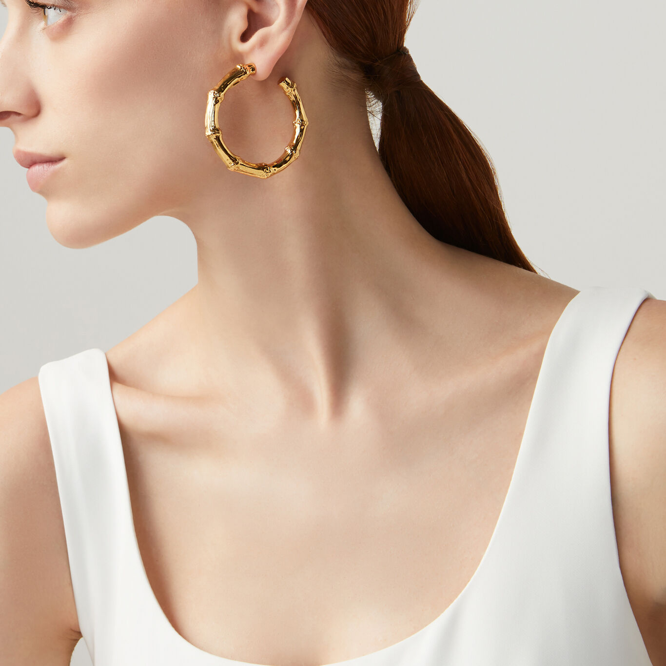 Bamboo Hoop Earrings