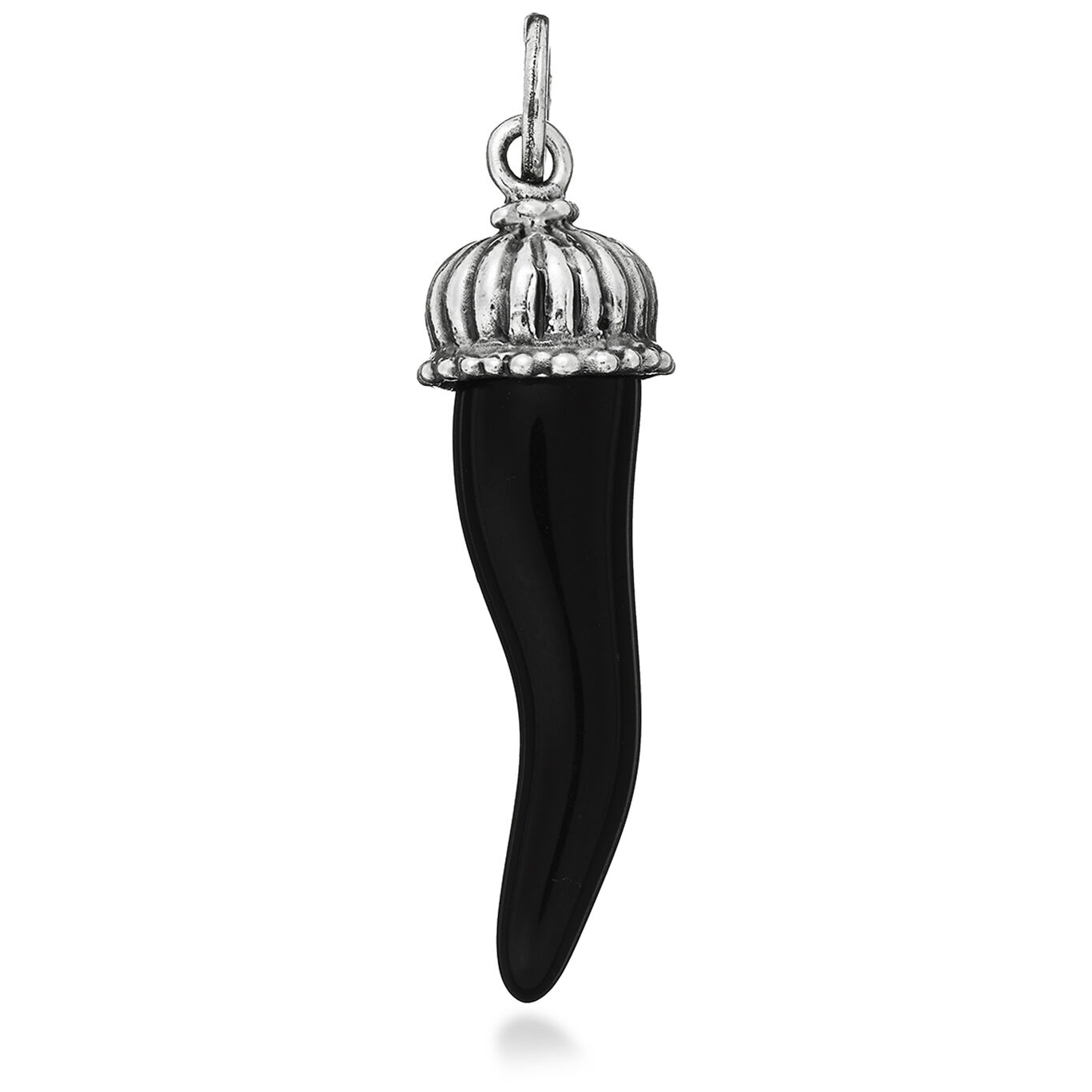 Charm Schwarzes Horn Kuppel, Charm aus Silber 925_image number 0_Giovanni Raspini