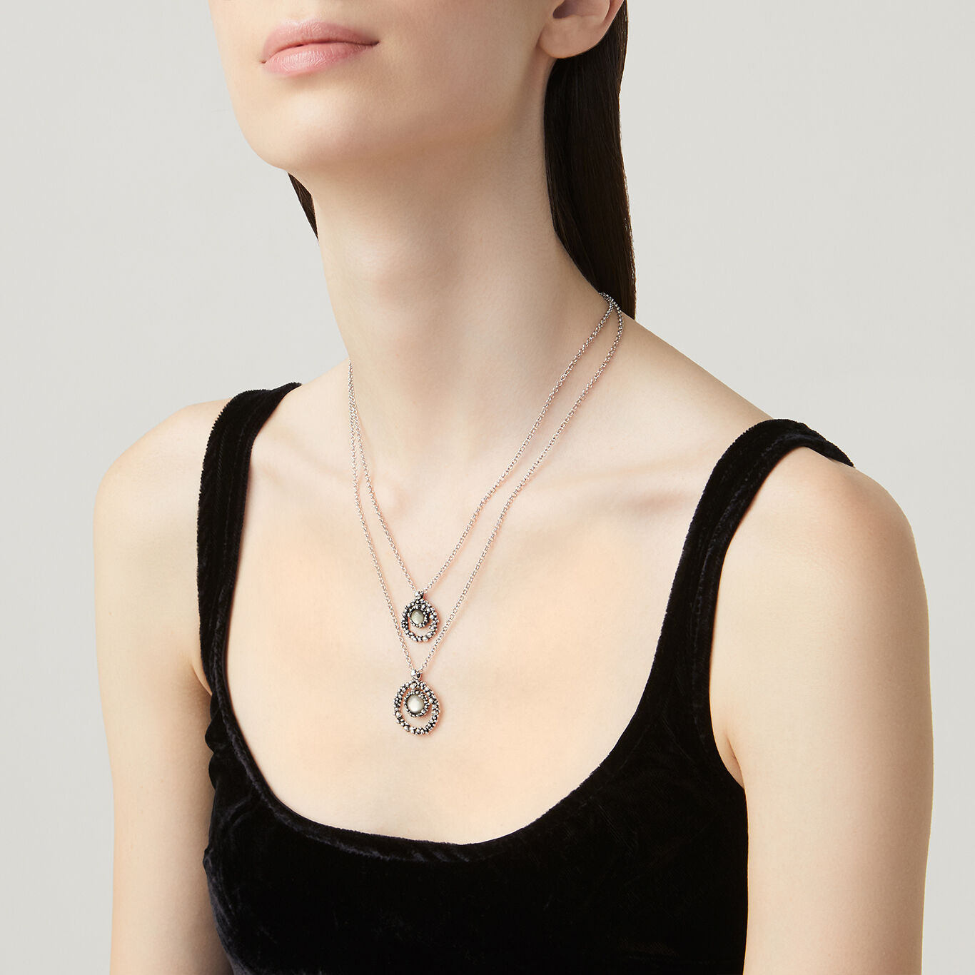 Collar Maui Double, Collar de Plata 925, n&aacute;car y cuarzo hialino_image number 1_Giovanni Raspini