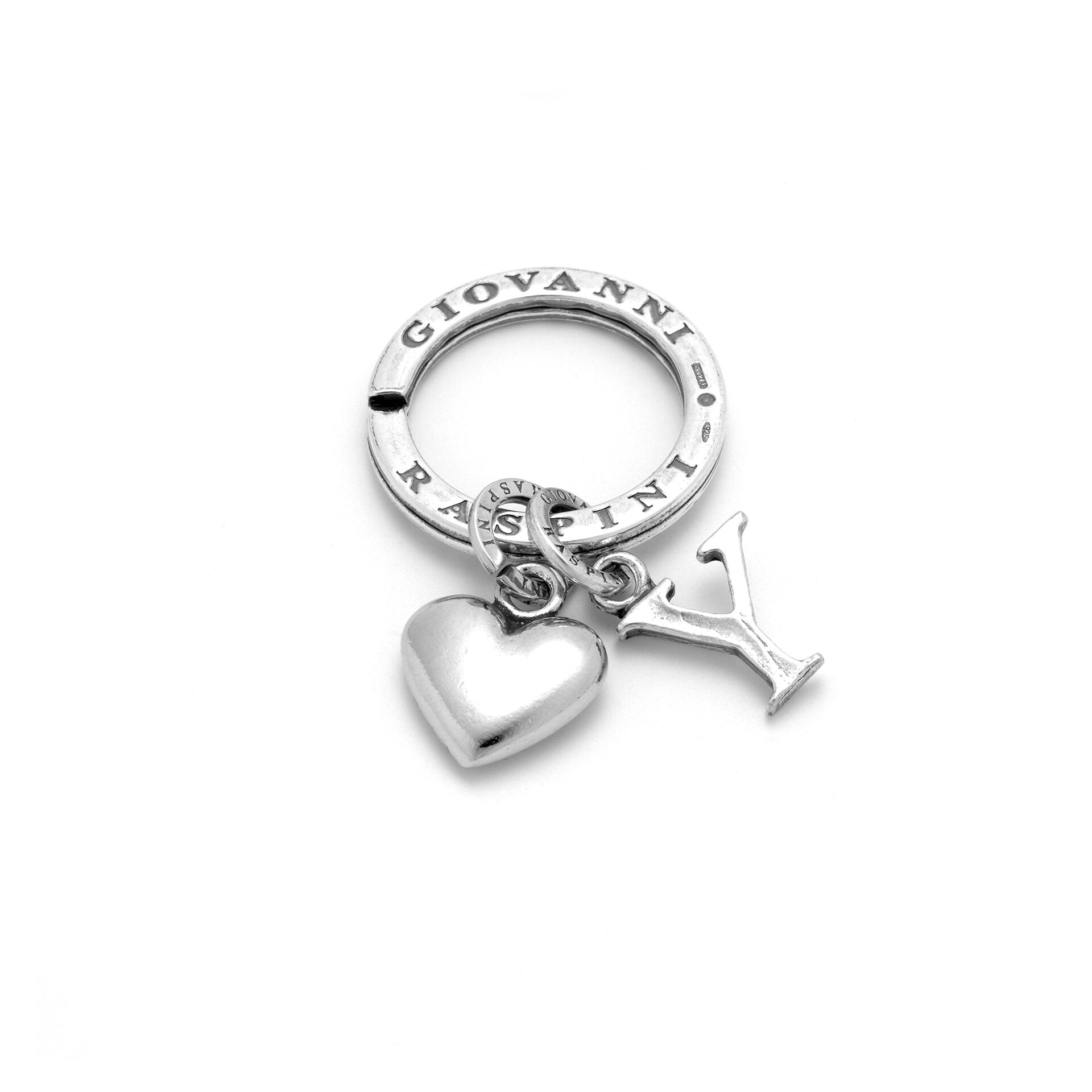 Key Ring with Heart and Letter A image number 0