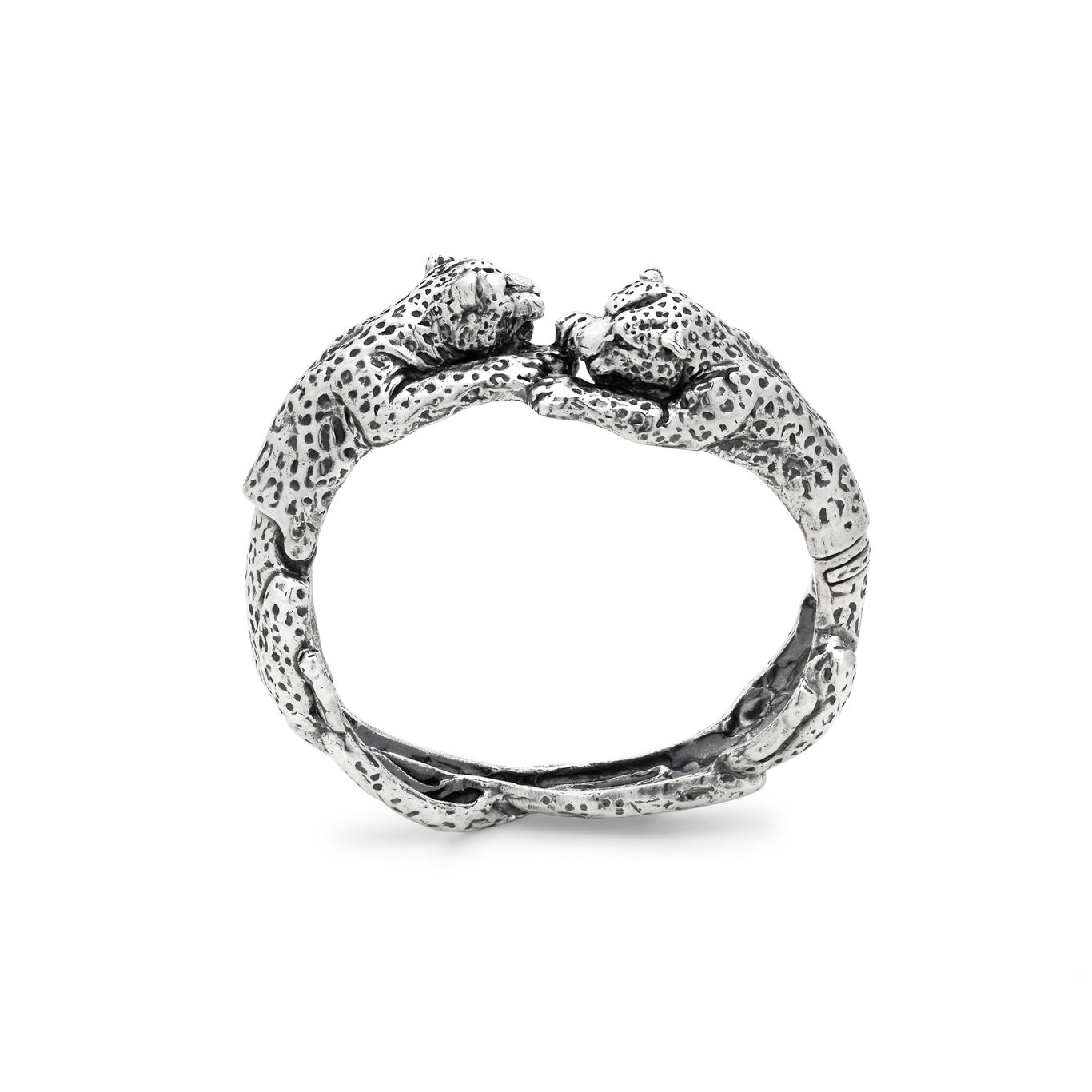 Leopards Big Bracelet, Bangle in Sterling Silver_image number 2_Giovanni Raspini