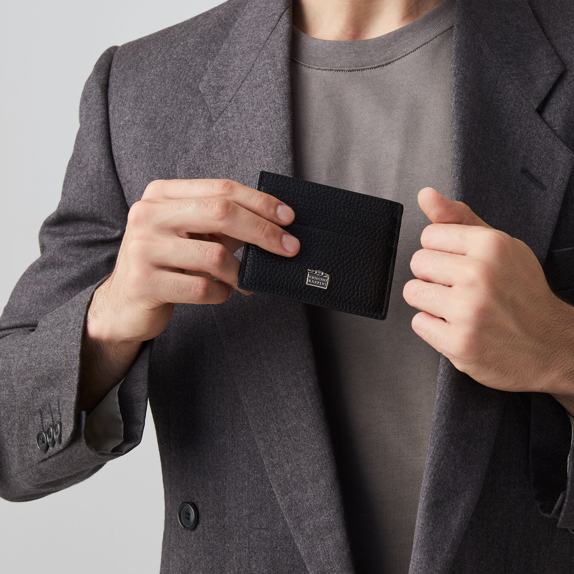 Porte-cartes en cuir lisse image number 4