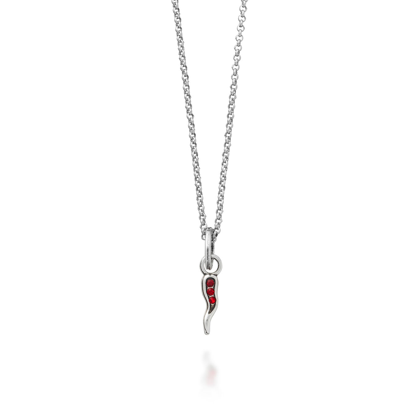 Crystal Italian Horn Charm Necklace