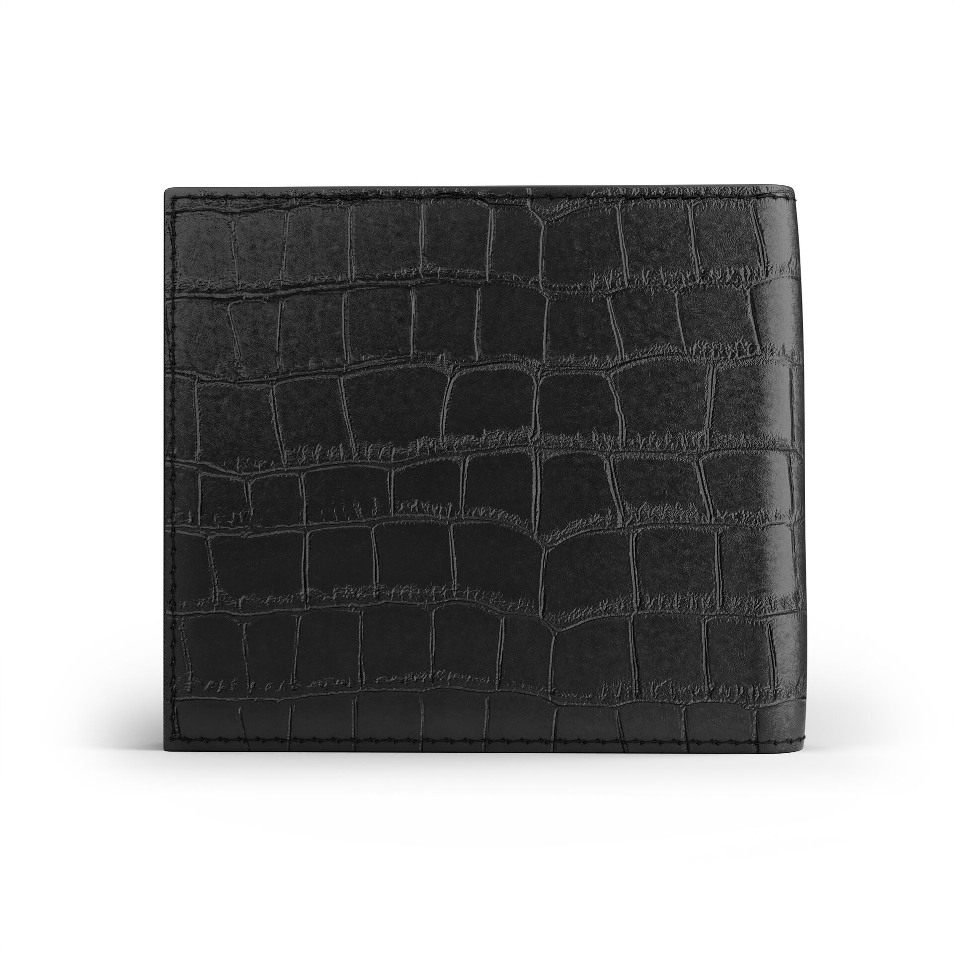 Black Croco Leather Wallet image number 5