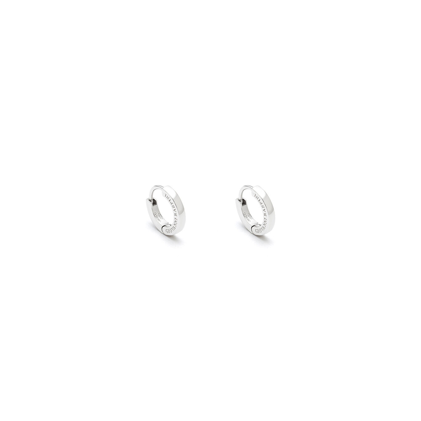 Huggie Small Earrings, Hoop earrings in Sterling Silver_image number 0_Giovanni Raspini