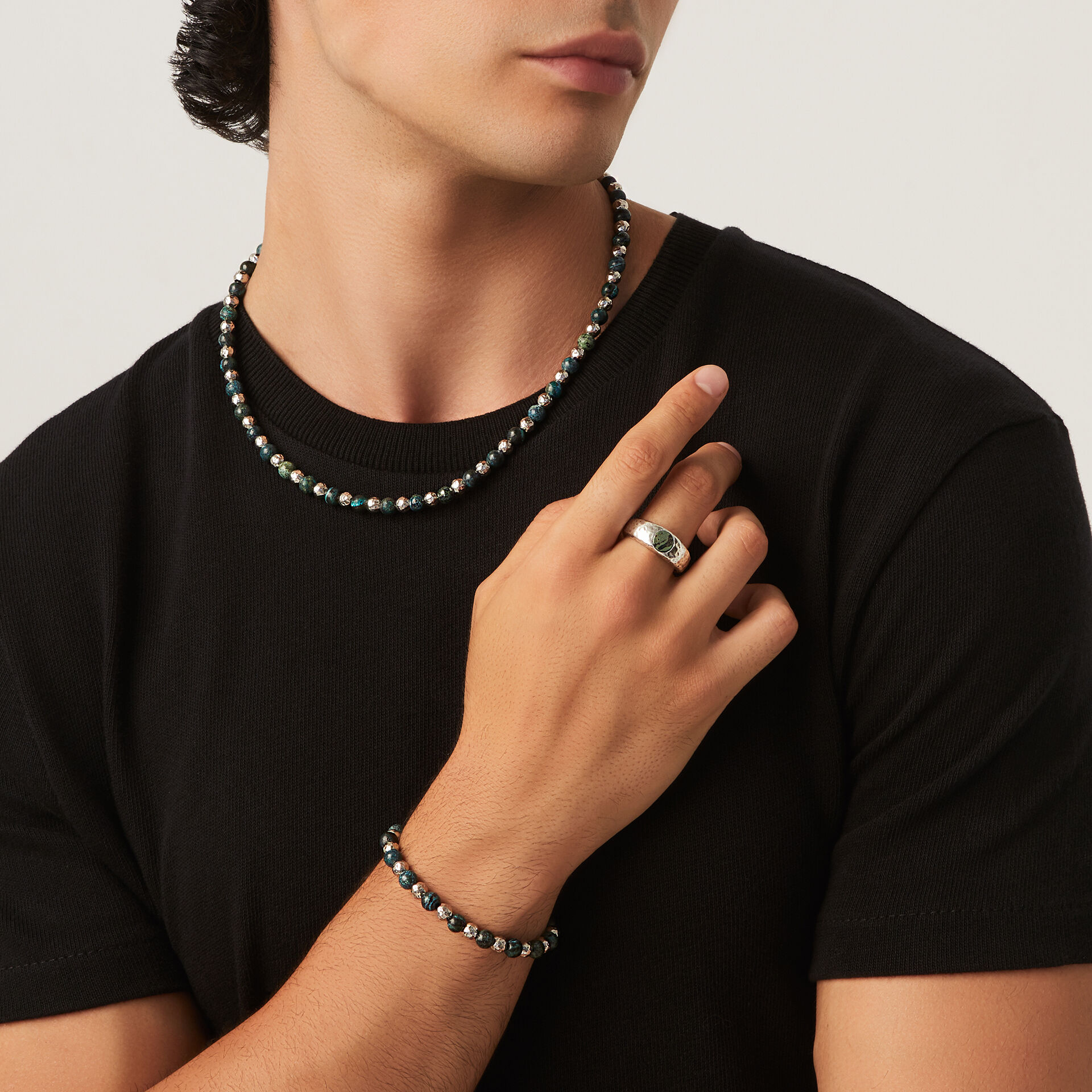 Collier Sph&egrave;res Jaspe image number 2