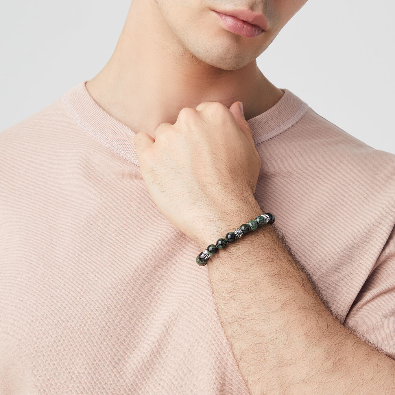 Rhyolite Big Tango Bracelet, Bracelet in Sterling Silver and rhyolite_image number 1_Giovanni Raspini