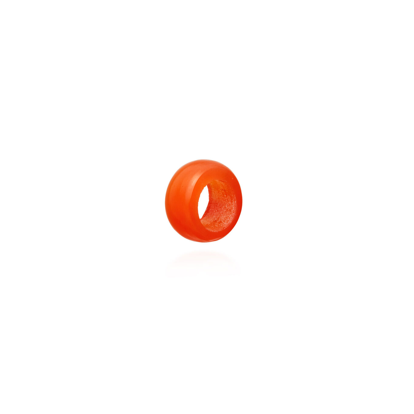 Бусина-шарм из оранжевого сердолика
