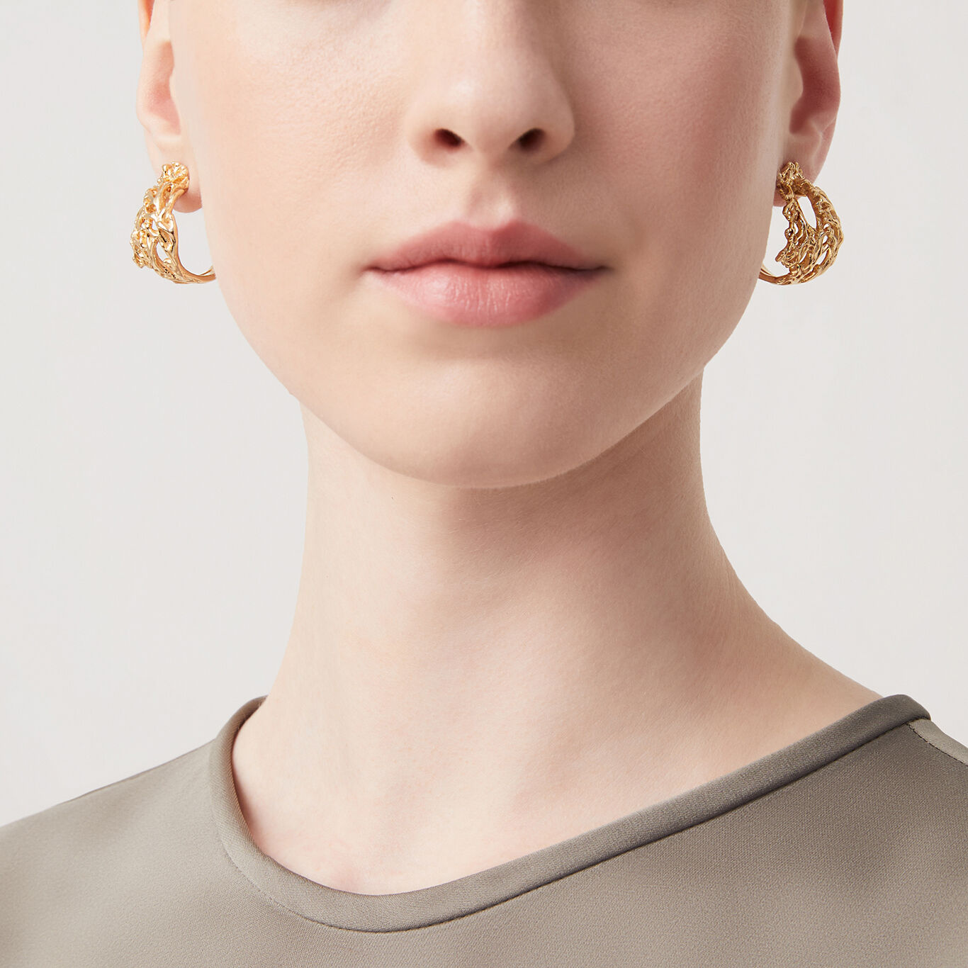 Coral Hoop Earrings
