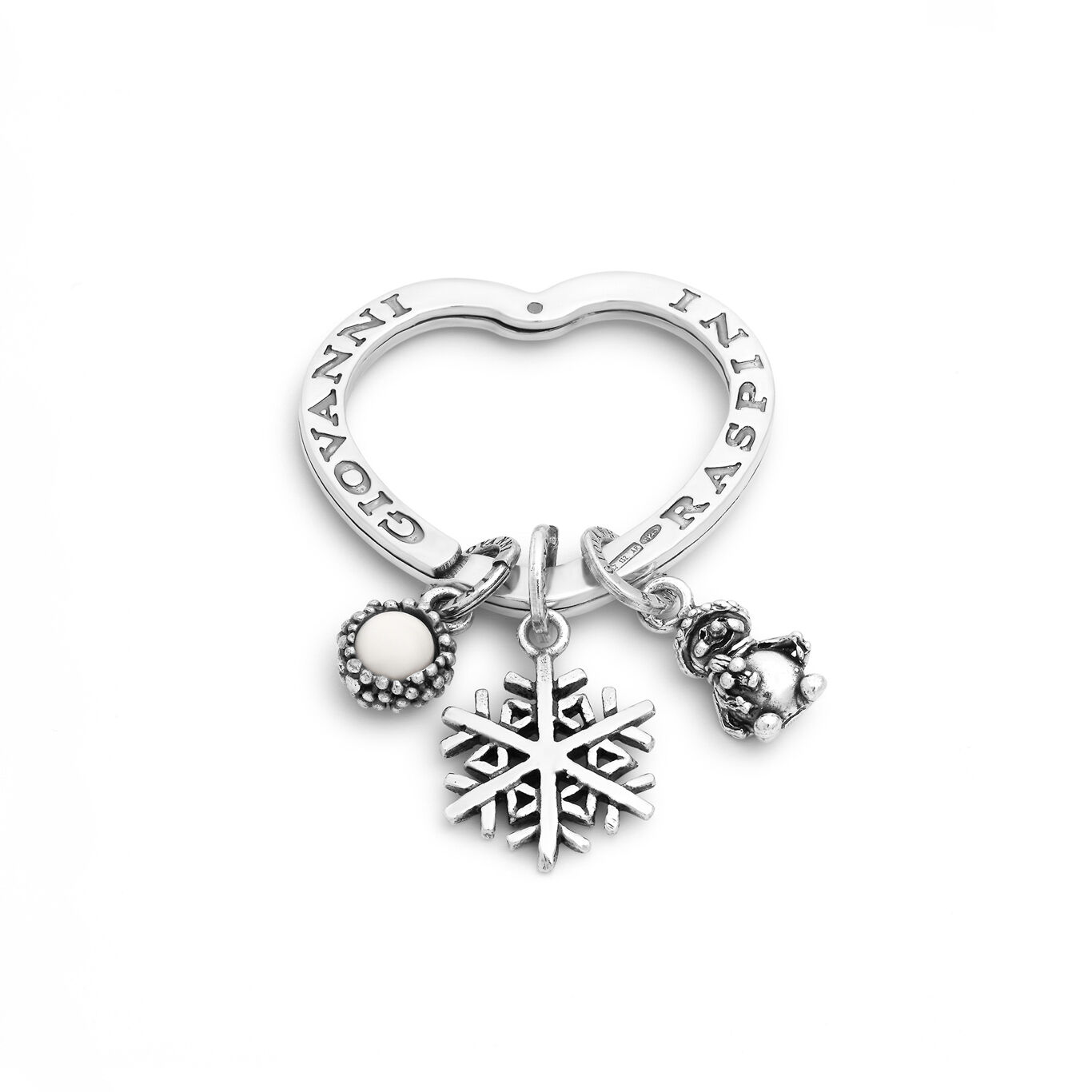 Porte-cl&eacute;s C&oelig;ur de neige