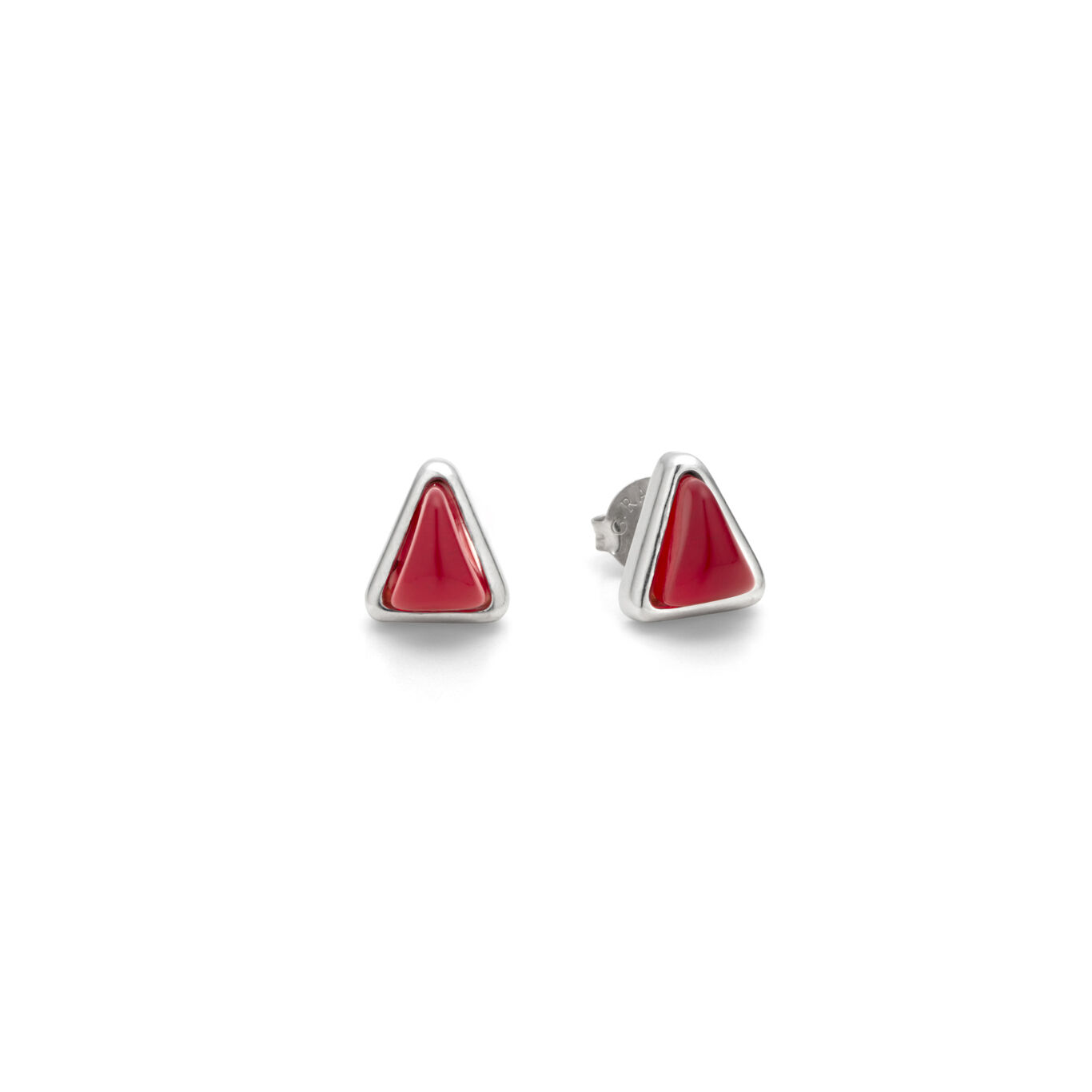 Red Blade Earrings, Earrings in Sterling Silver with red crystals_image number 2_Giovanni Raspini
