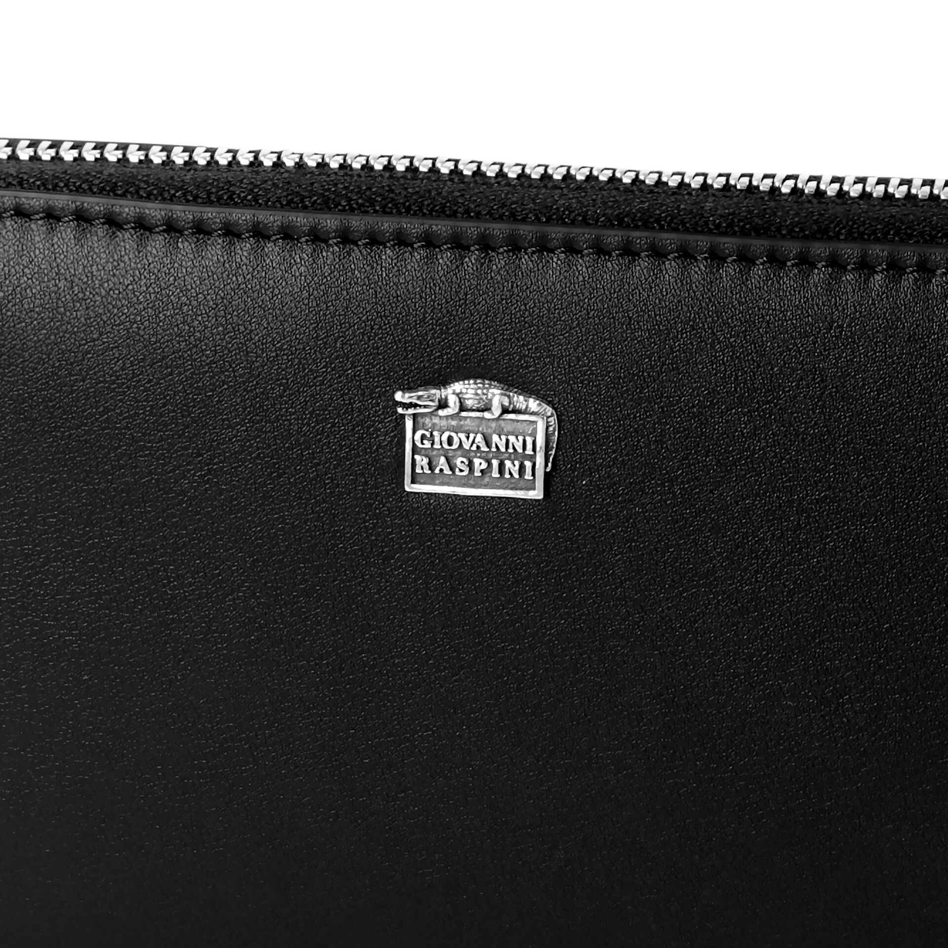 Large Smooth Leather Wallet with zip closure image number 4