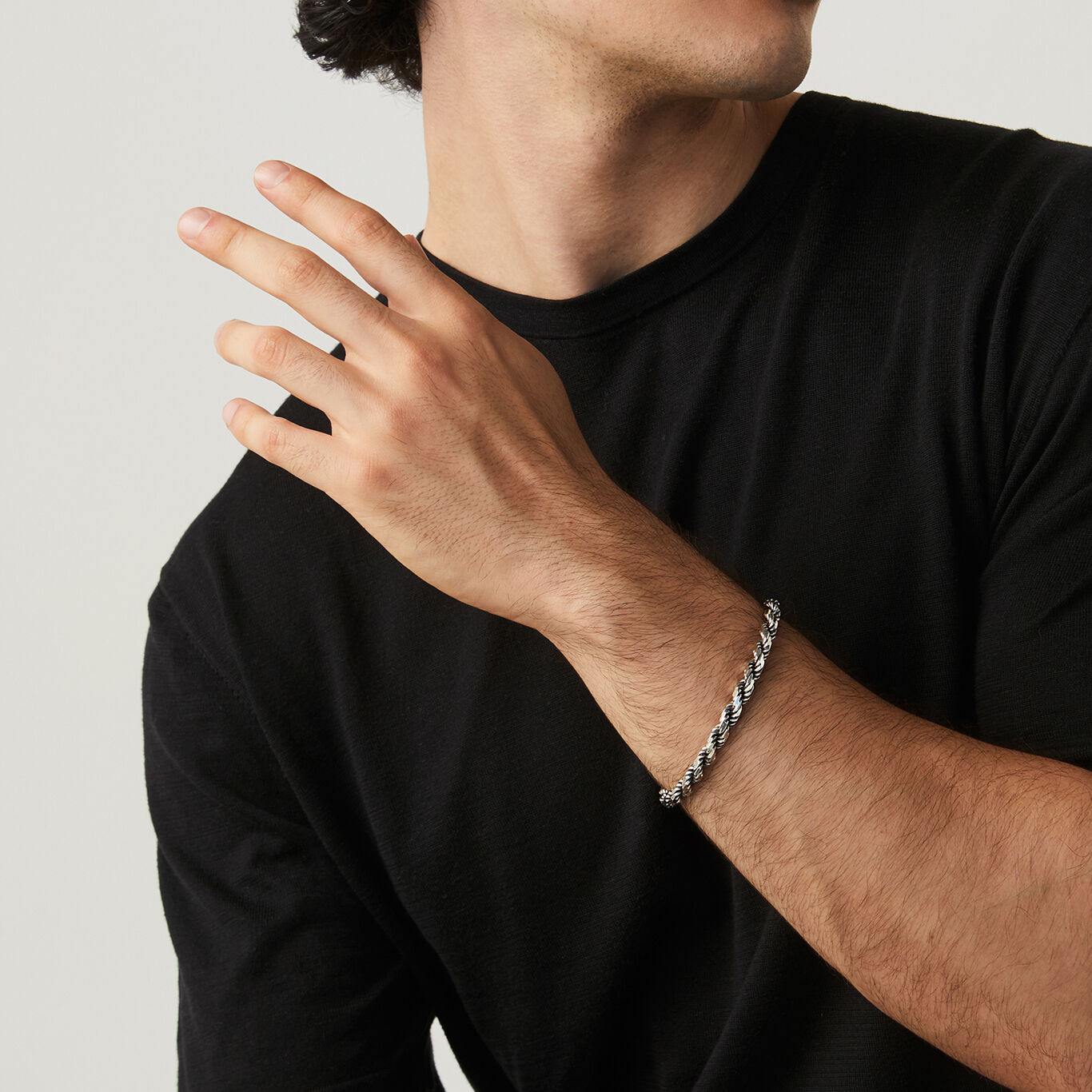 Torchon Y Bracelet, Bracelet in Sterling Silver_image number 1_Giovanni Raspini