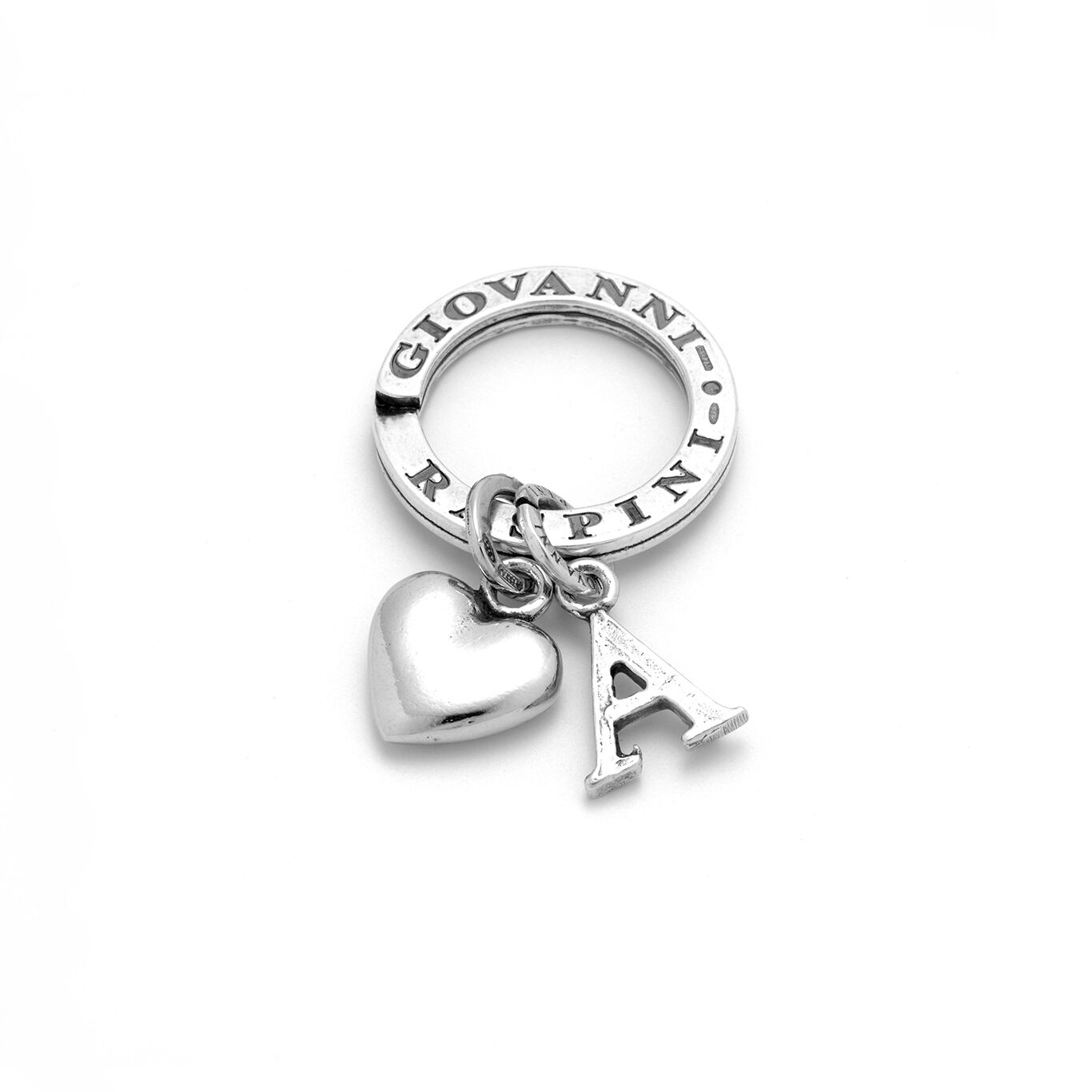 Key Ring with Heart and Letter A