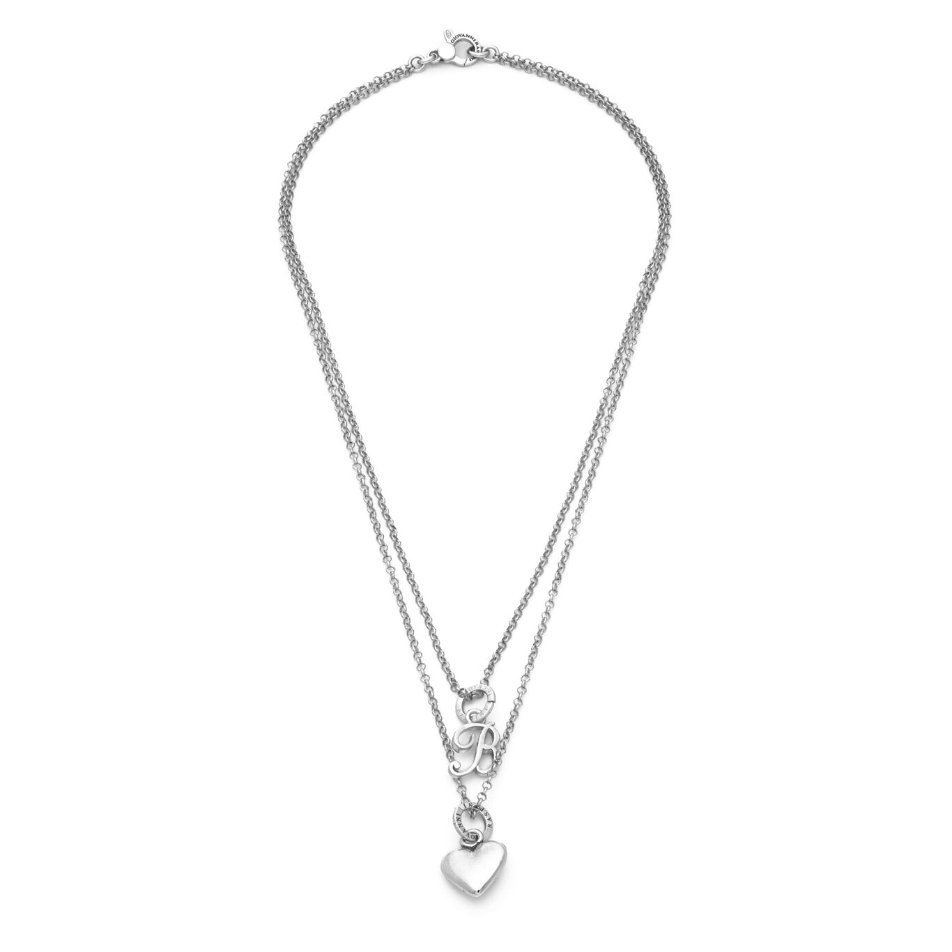 Collier Coeur et Lettre B