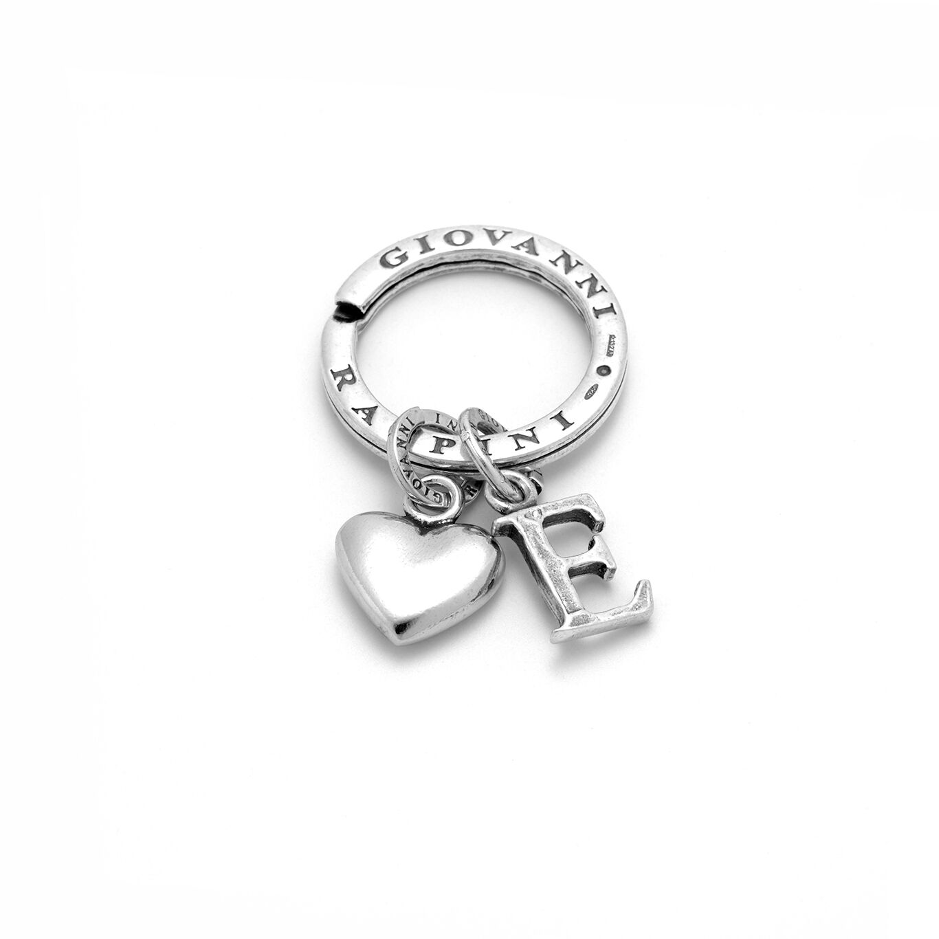 Key Ring with Heart and Letter E
