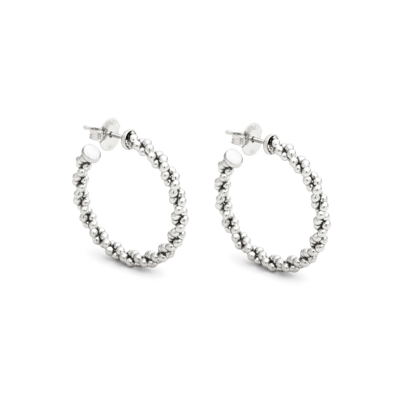Wheat Chain Medium Hoop Earrings