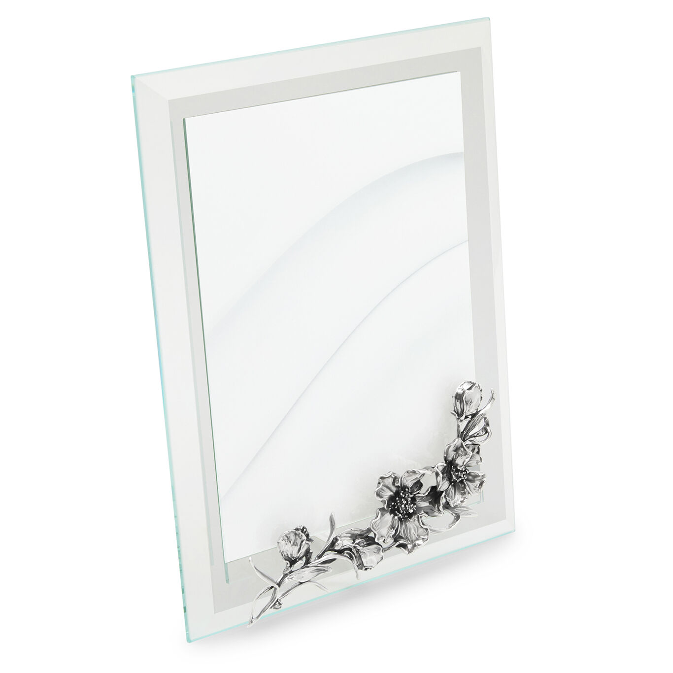 Orchids Large Light Frame, Bevelled glass and silver frame_image number 1_Giovanni Raspini