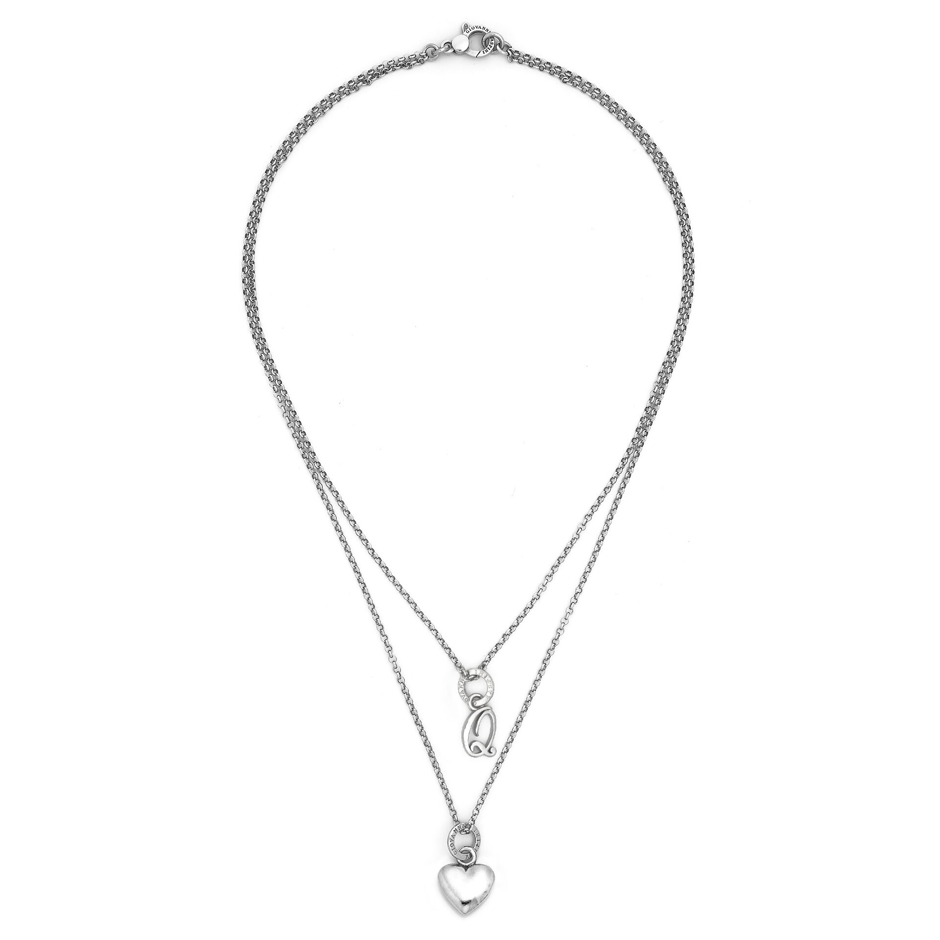 Heart and Letter Necklace image number 1